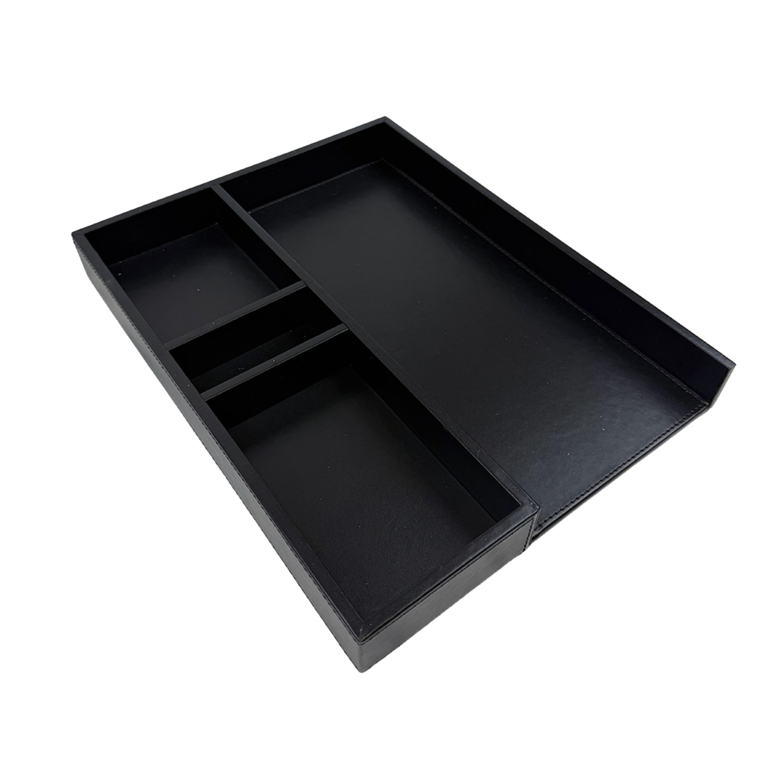 Hospitality Source Coffee Organizer Trays, 12-13/16in x 10-5/8in x 1-3/4in, Black, Set Of 10 Trays - Image 6