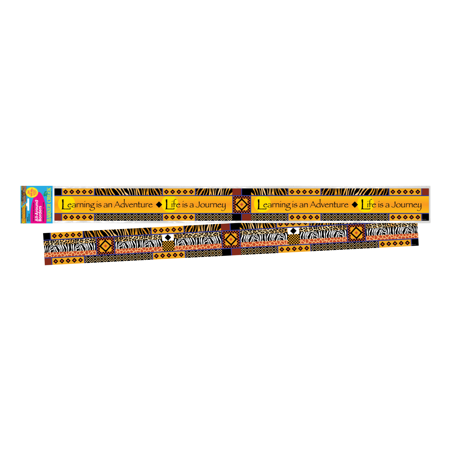 Barker Creek Double-Sided Border Strips, 3in x 35in, Africa, Set Of 24 - Image 5