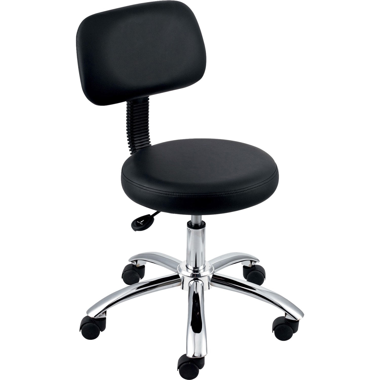 Lorell Pneumatic-Height Stool, Black - Image 4
