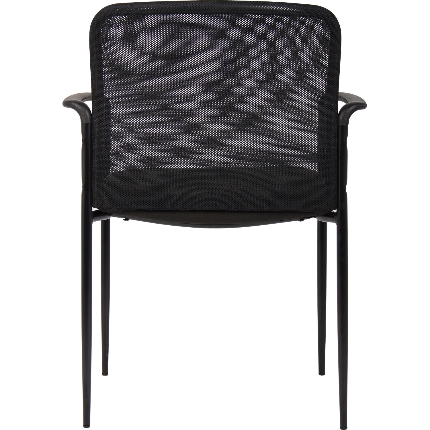 Lorell Mesh Seat Mesh Back Stacking Chair 18 12in Seat Width Black SeatBlack Frame Quantity 1 PopularChairscom