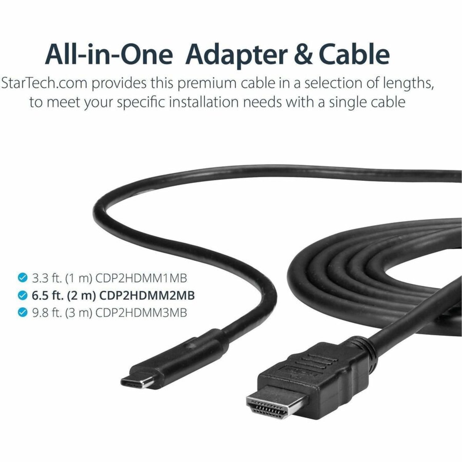 StarTech.com USB C To HDMI Cable, 6ft, CDP2HDMM2MB - Image 4