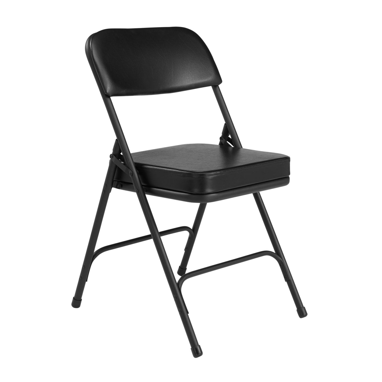 National Public Seating Vinyl Upholstered Folding Chairs Black Set Of 2 Chairs PopularChairscom