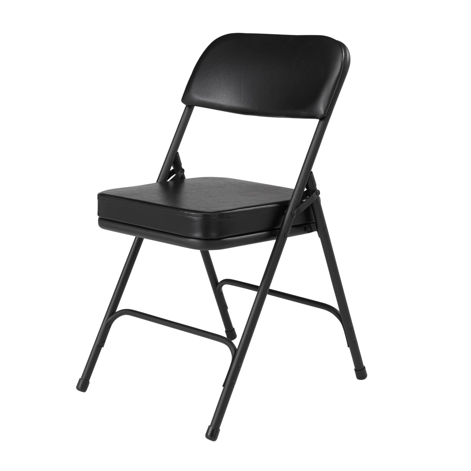 National Public Seating Vinyl-Upholstered Folding Chairs, Black, Set Of 2 Chairs - Image 4