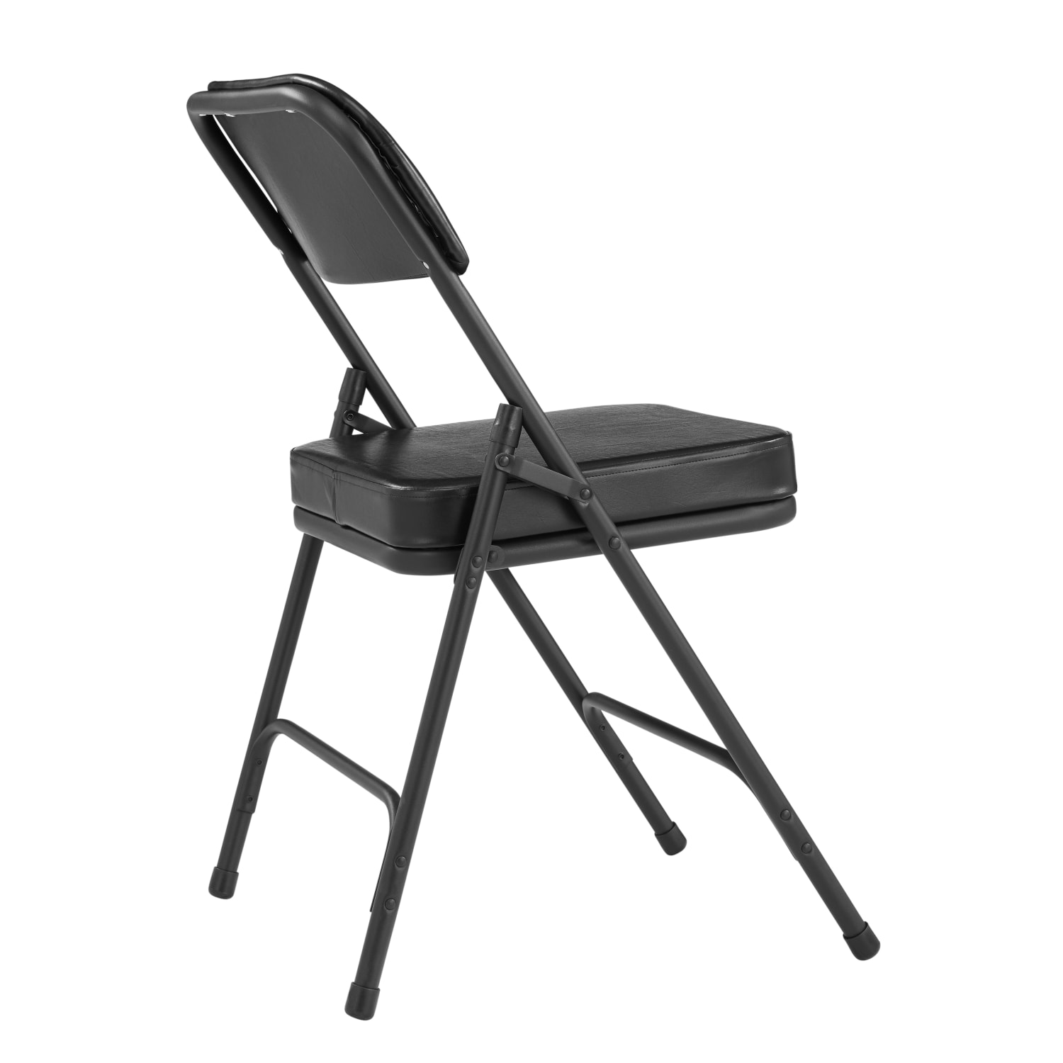 National Public Seating Vinyl-Upholstered Folding Chairs, Black, Set Of 2 Chairs - Image 5