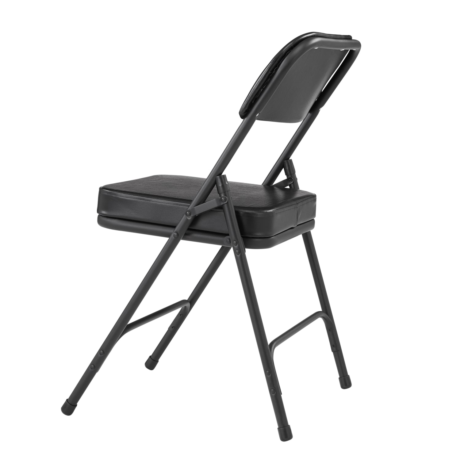 National Public Seating Vinyl Upholstered Folding Chairs Black Set Of 2 Chairs PopularChairscom
