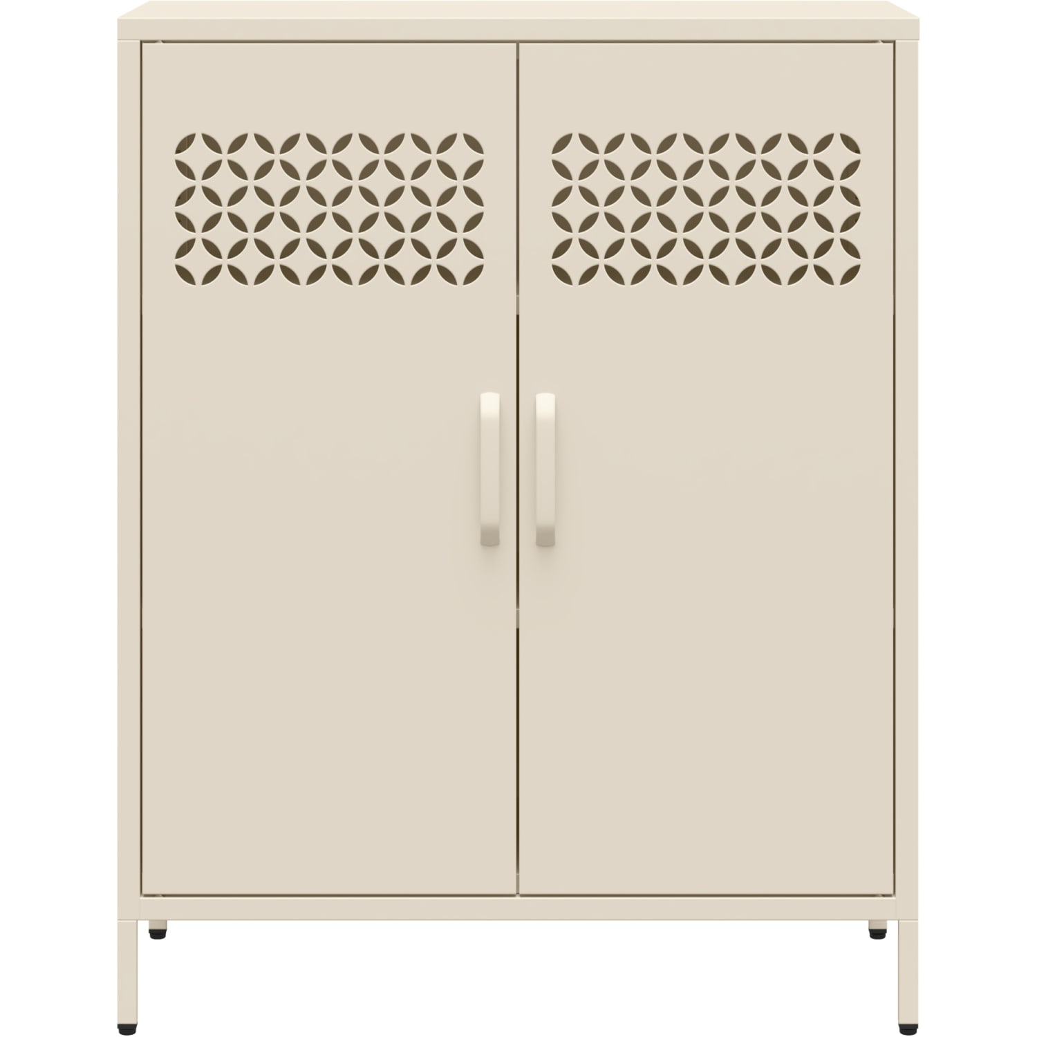 Ameriwood Home Mr. Kate Annie 32inW Short Metal 2-Door Cabinet, Parchment - Image 3