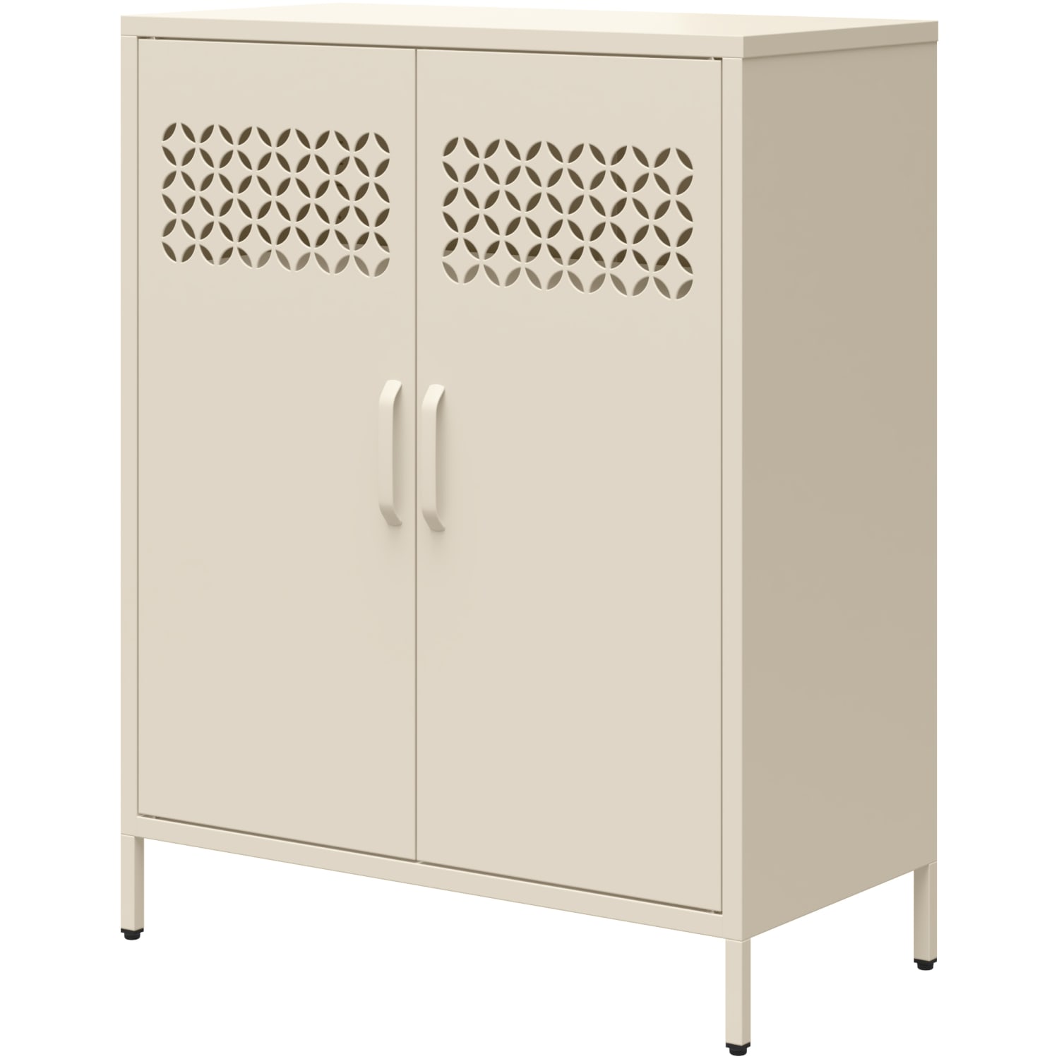 Ameriwood Home Mr. Kate Annie 32inW Short Metal 2-Door Cabinet, Parchment - Image 4