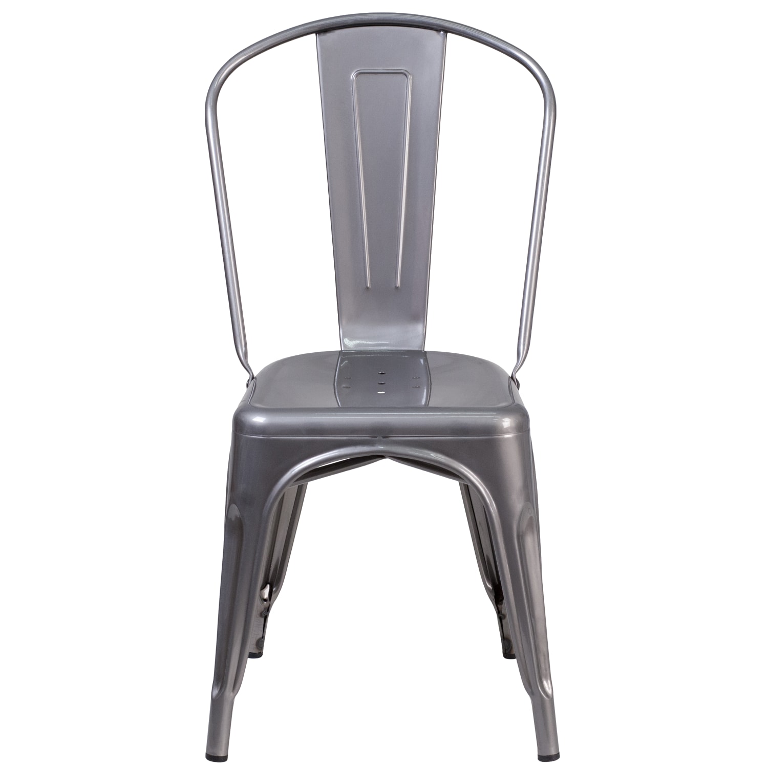 Flash Furniture Metal Indoor Vertical Slat Stackable Chair Gray PopularChairscom