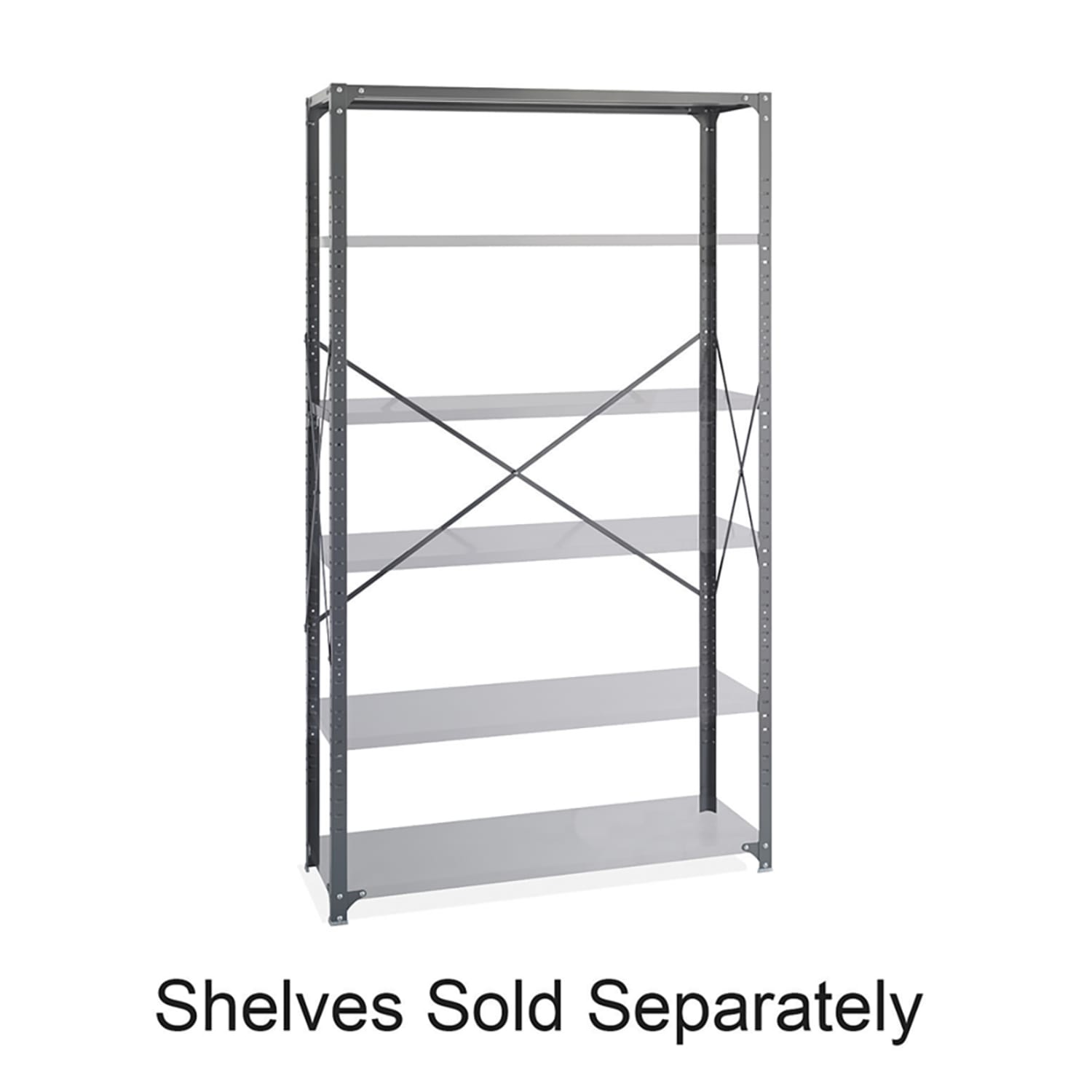 Safco Industrial Steel Shelving Post Pack, Gray