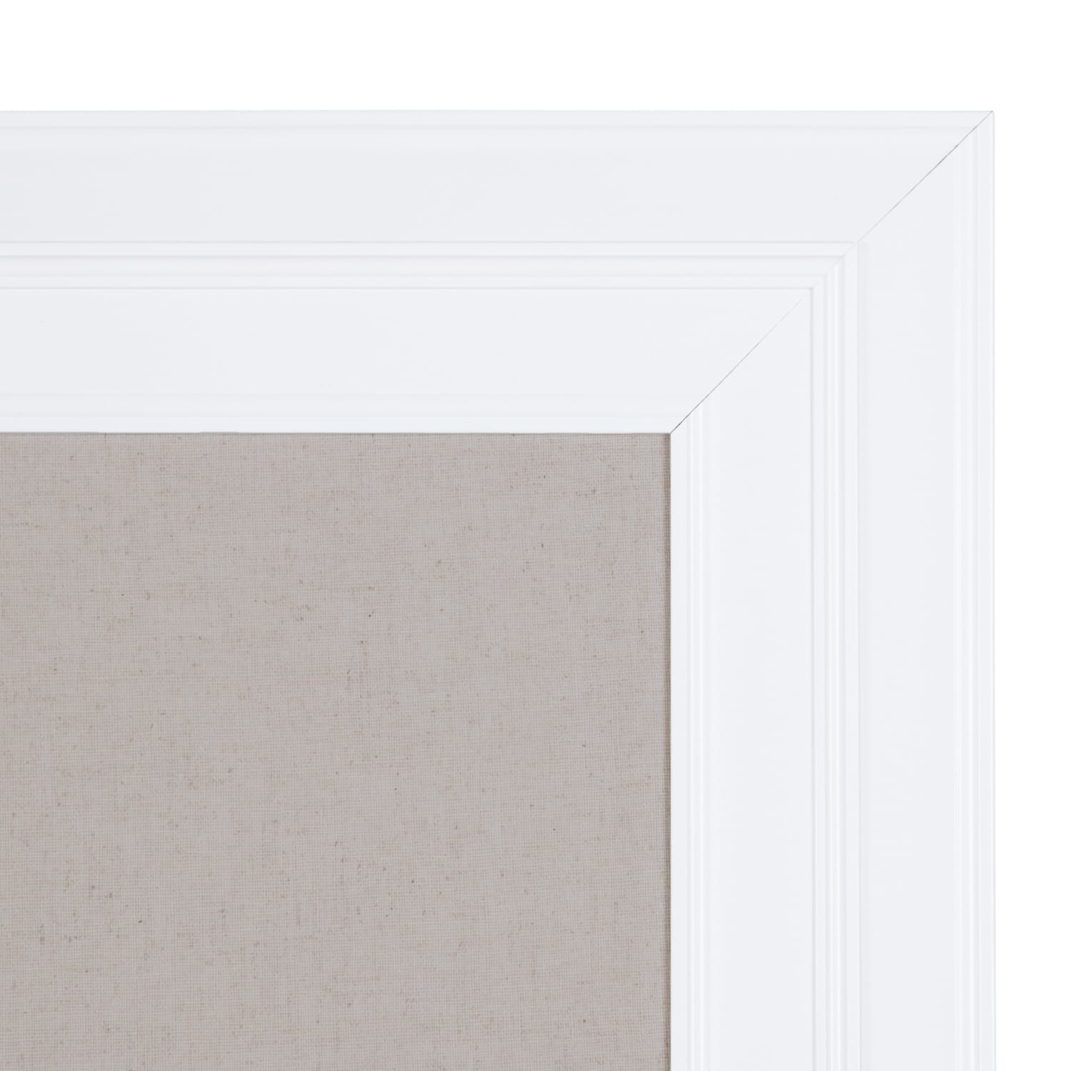 Kate and Laurel Whitley Non-Magnetic Framed Linen Fabric Pinboard, 29-1/2in x 45-1/2in, Gray, Gray Plastic Frame - Image 4