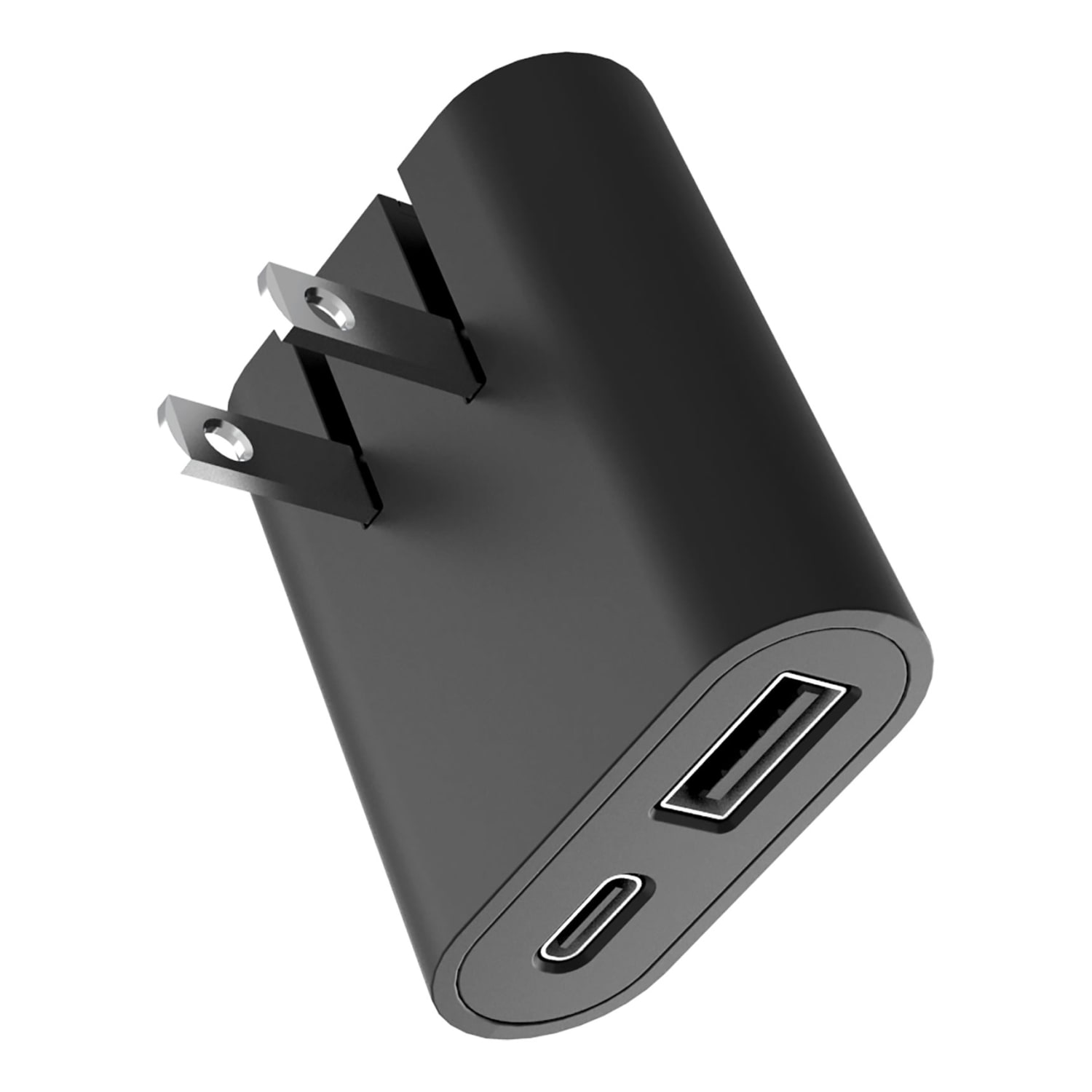 iHome Ultra Boost AC Pro 18W 2-Port Slim Wall Charger, Black - Image 3