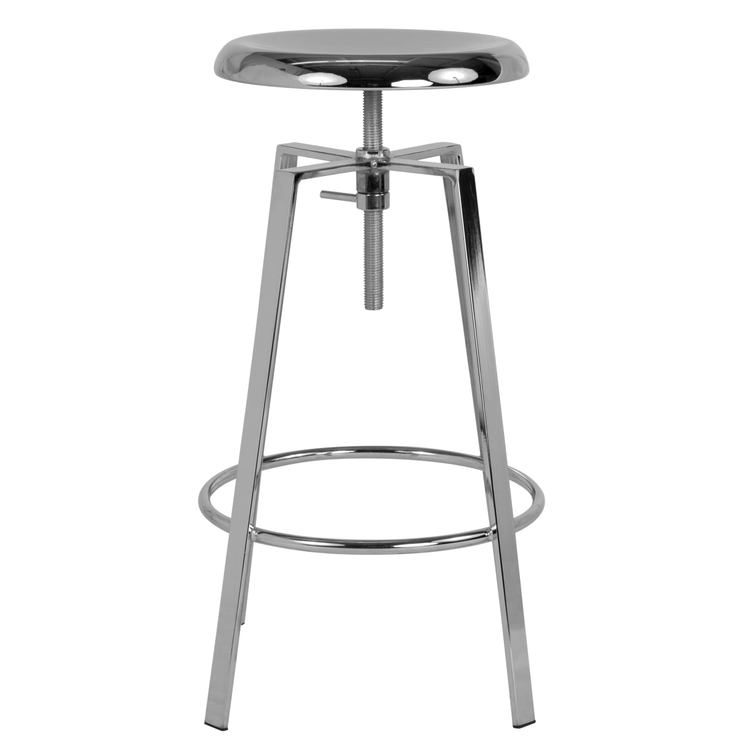 Flash Furniture Toledo Industrial Style Barstool with Swivel Lift Adjustable Height Seat Chrome PopularChairscom