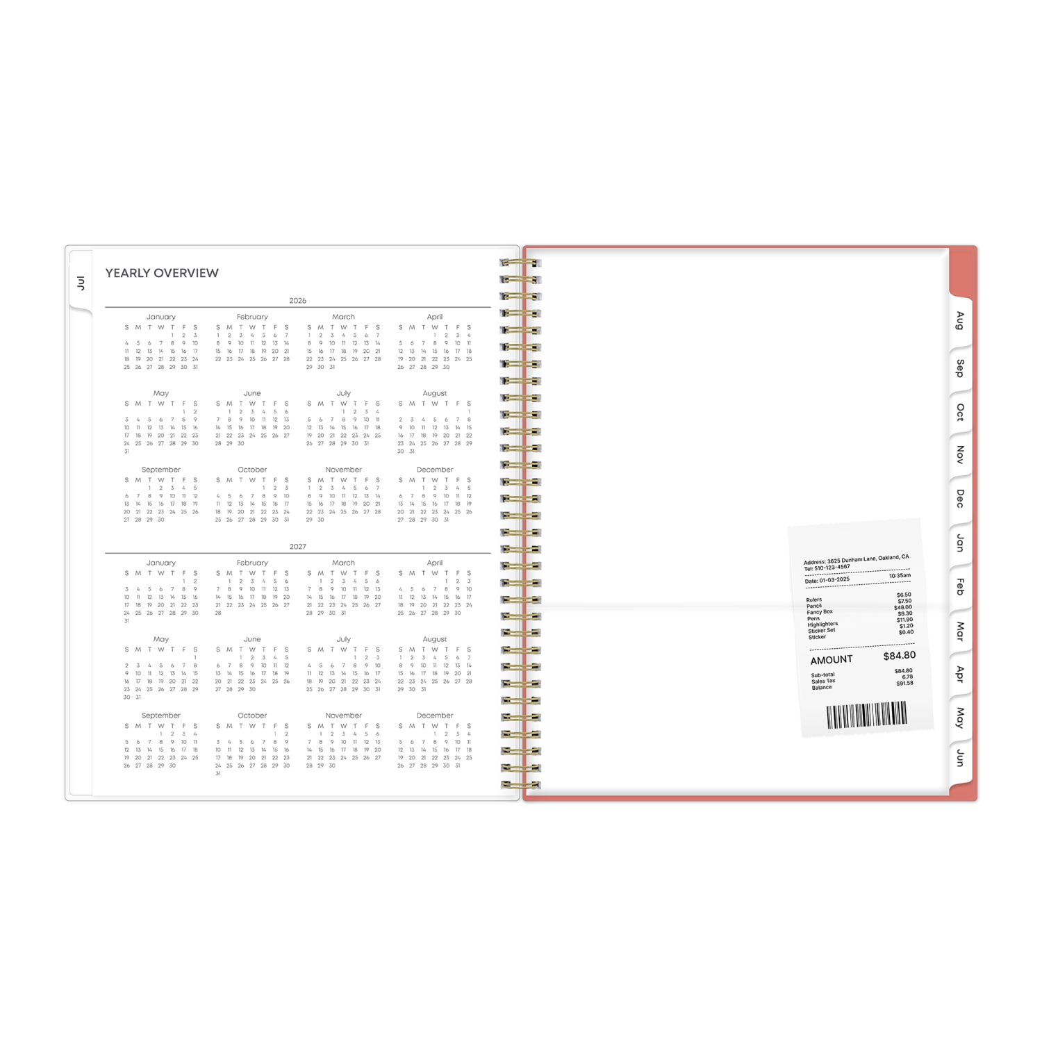 Planning Calendar BS Cali Pink CYO 8.5x11 AY26-27 W/M - Image 5