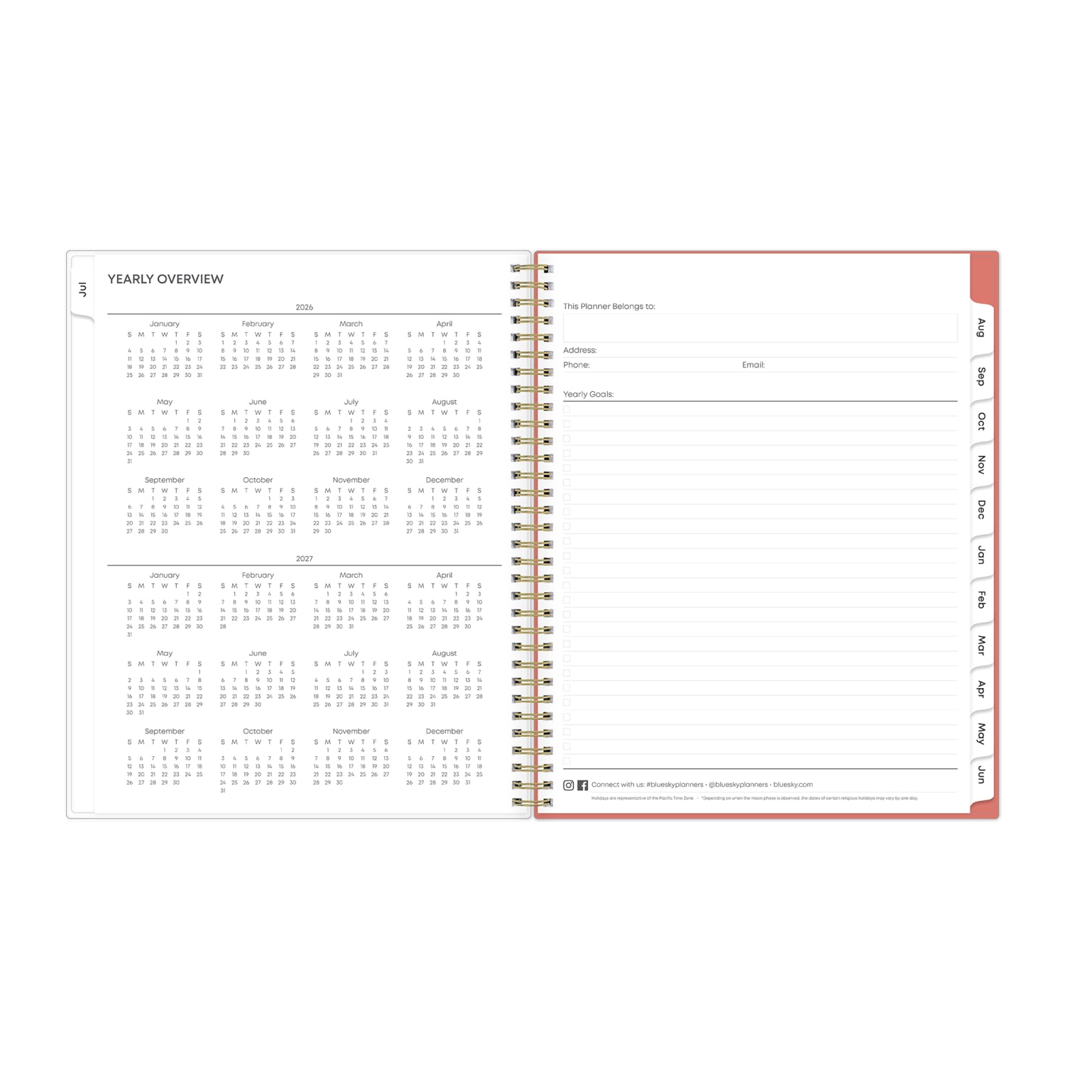 Planning Calendar BS Cali Pink CYO 8.5x11 AY26-27 W/M - Image 6