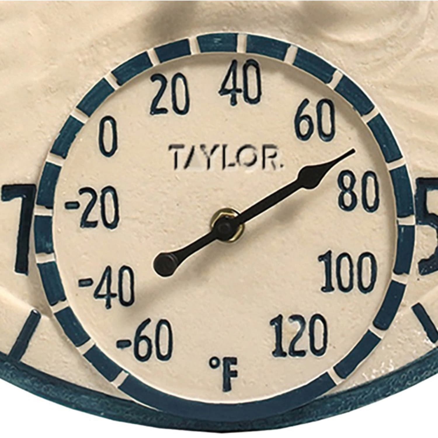 Taylor 14in Decorative Poly Resin Clock with Thermometer, By the Sea - Analog - Quartz - CaseThermometer - Image 3