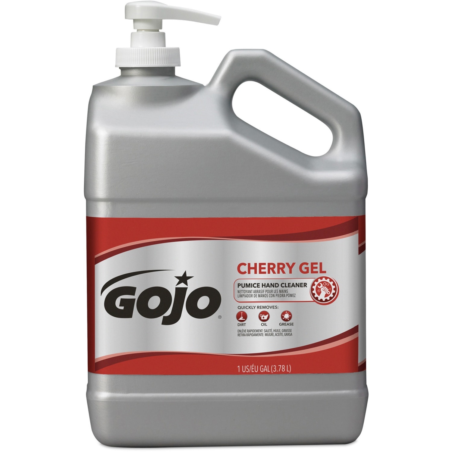GOJO Cherry Gel Pumice Hand Soap Cleaner, Cherry Scent, 128 Oz, Carton Of 2 Pump Bottle Dispensers - Image 3