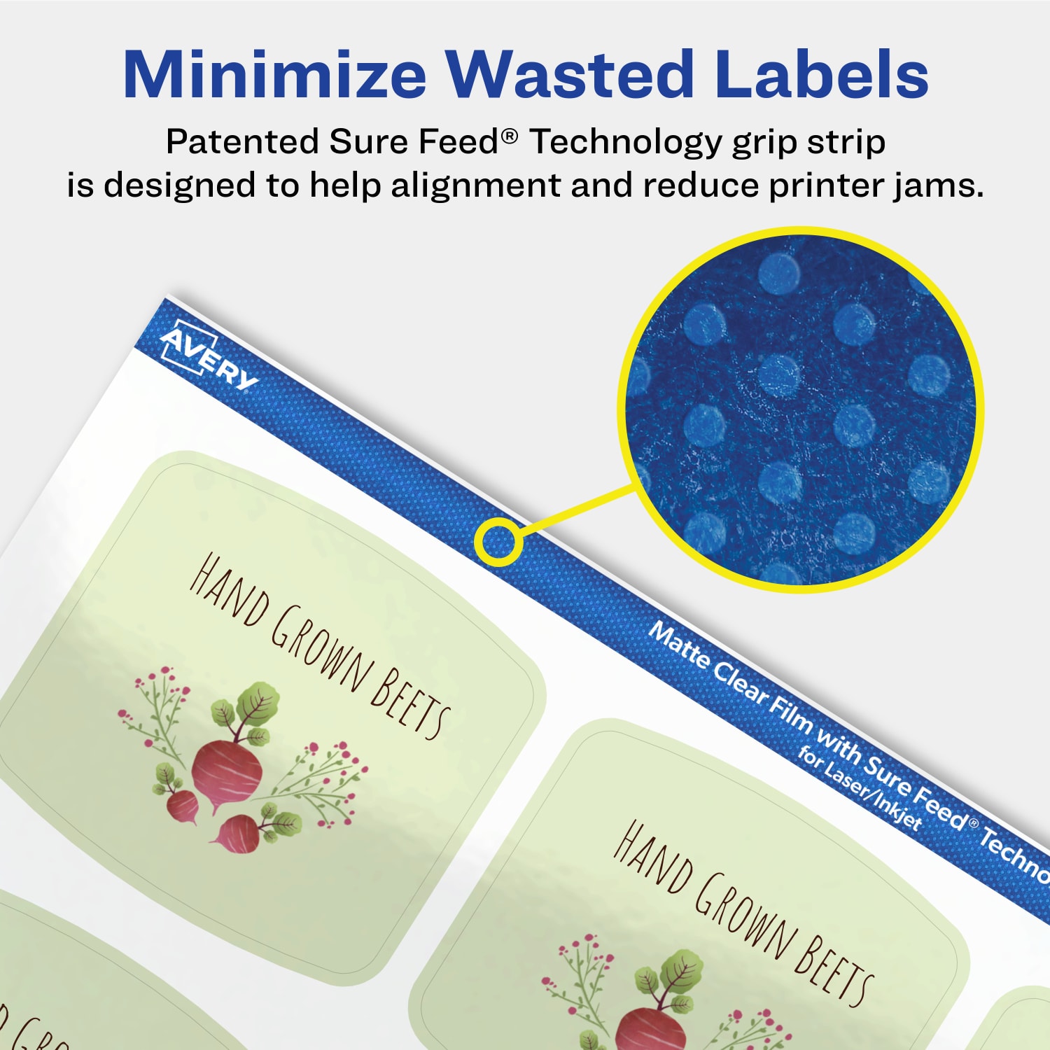Avery Permanent Labels With Sure Feed, 94124-CMF50, Arched Square, 2in x 2-3/16in, Matte Clear, Pack Of 600 - Image 5