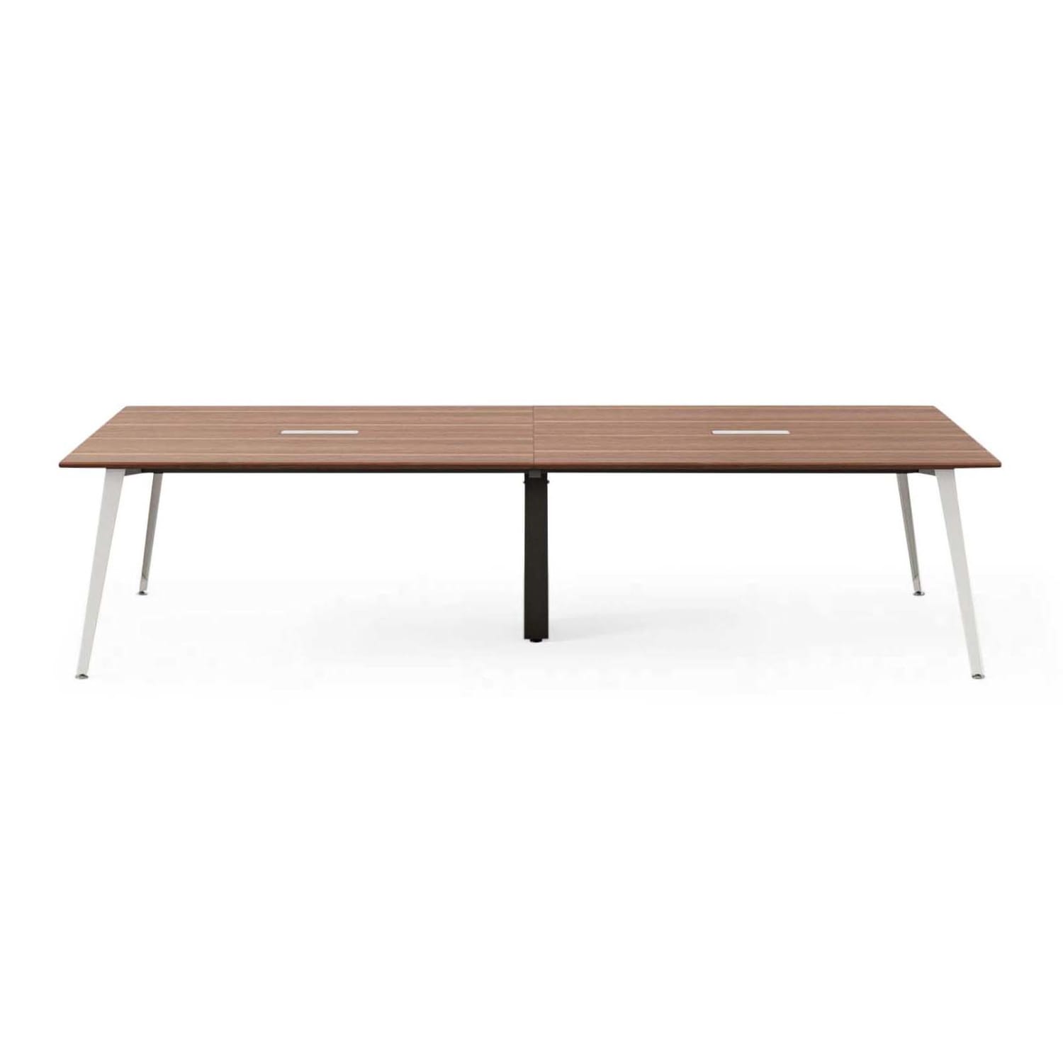 Walnut Top/White Base