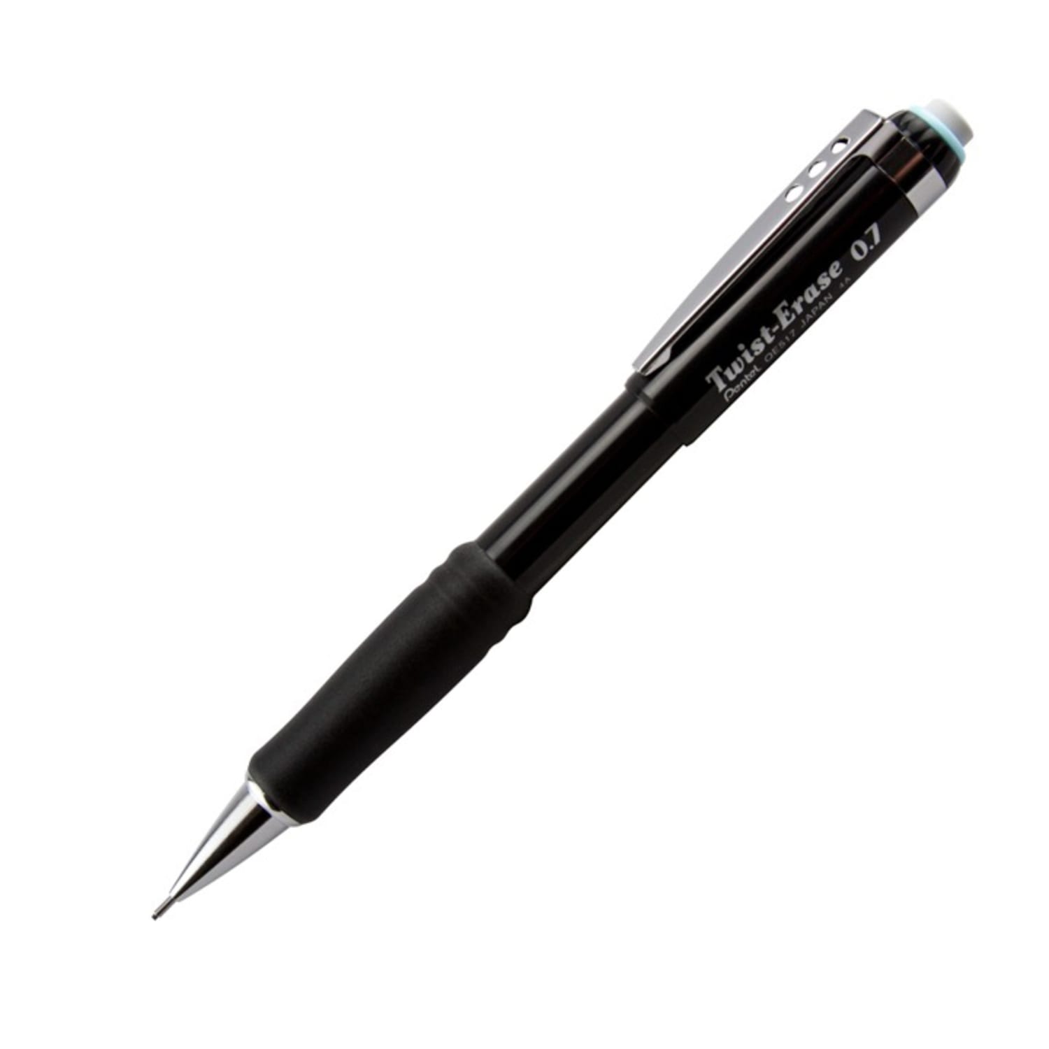 Pentel Twist-Erase III Mechanical Pencil, 0.7mm, #2 Lead, Black Barrel