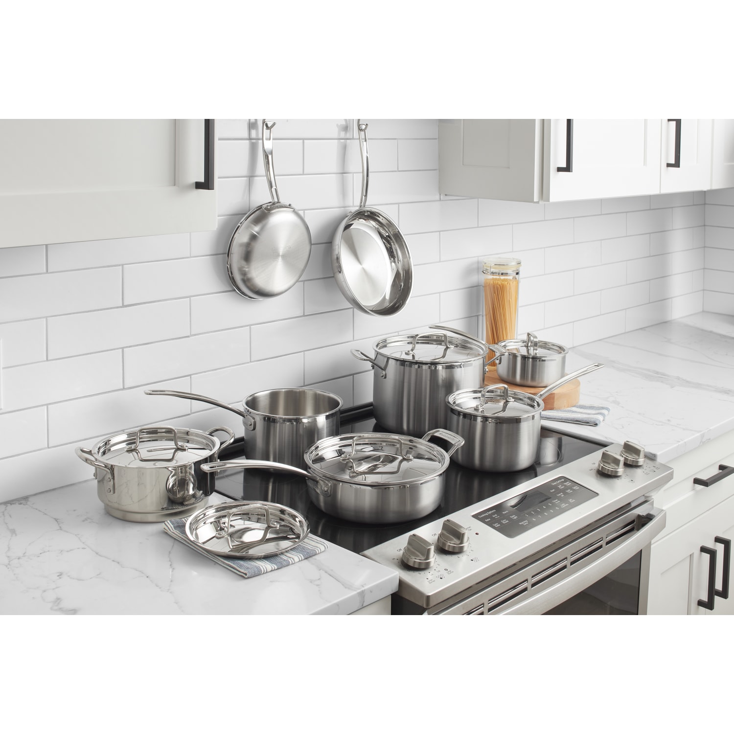 Cuisinart Triple Ply 12-Piece Cookware Set, Silver - Image 3