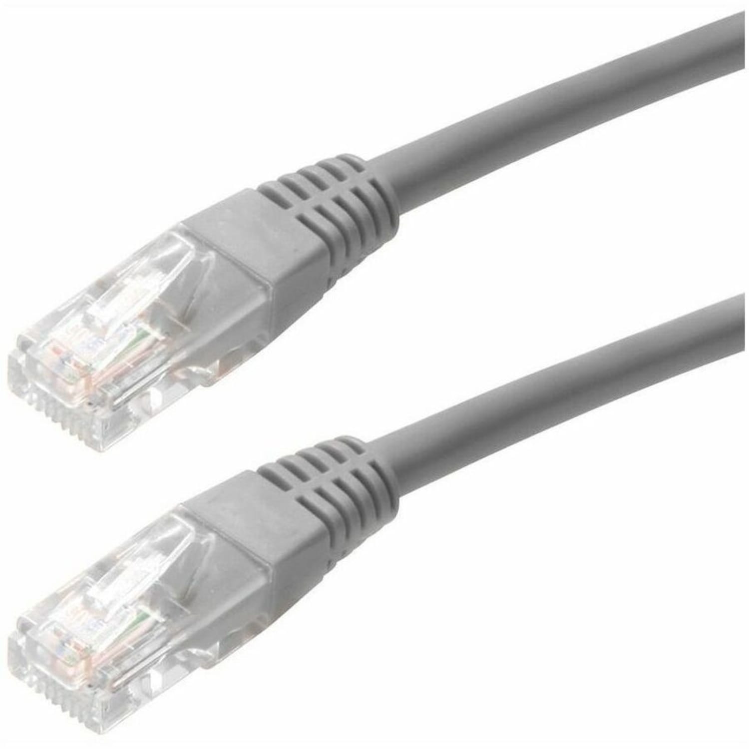 4XEM 15FT Cat6 Molded RJ45 UTP Ethernet Patch Cable (Gray) - 15 ft Category 6 Network Cable  - 4XC6PATCH15GR
