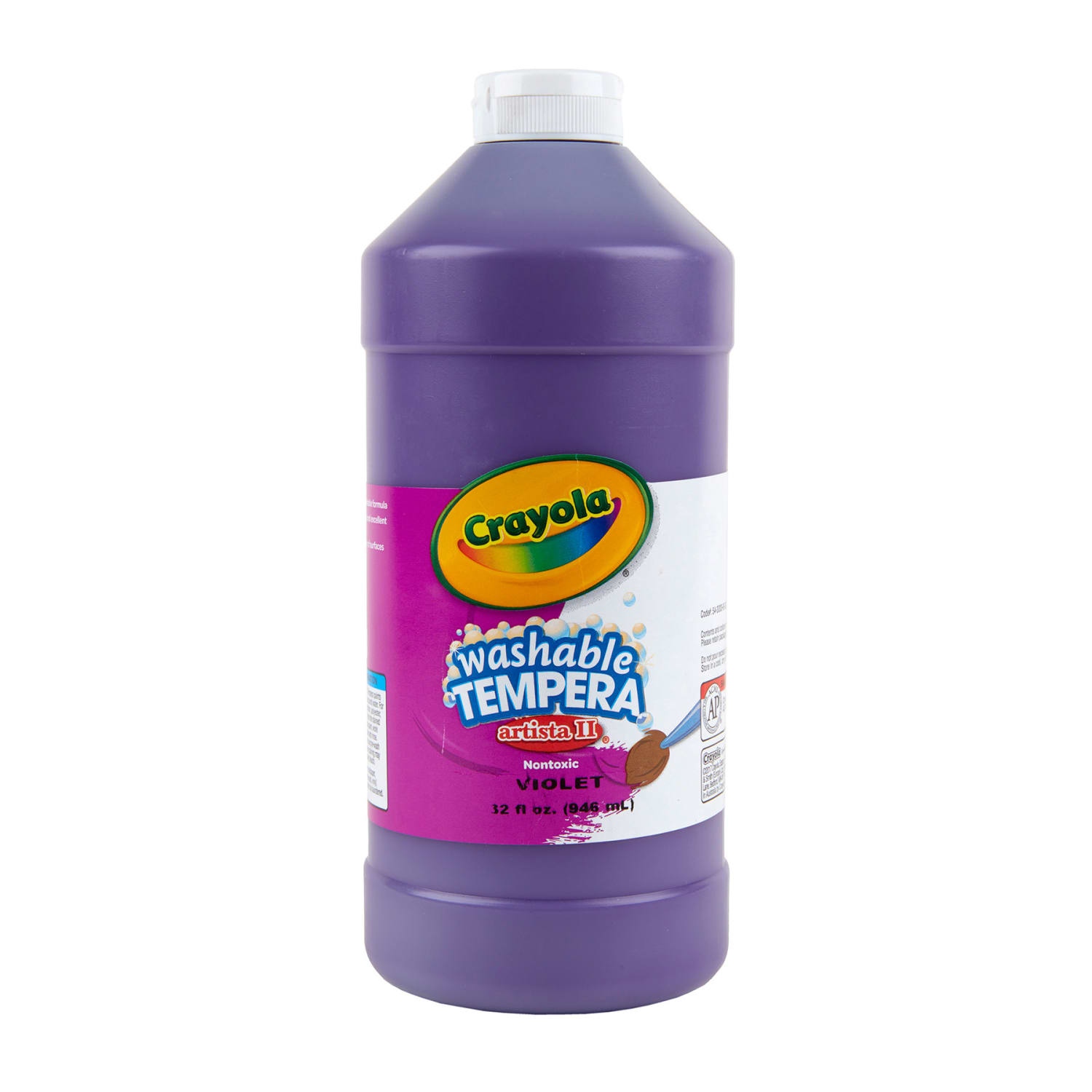 Crayola Artista II Washable Tempera Paint, 32 oz, Violet, Pack Of 3 - Image 3