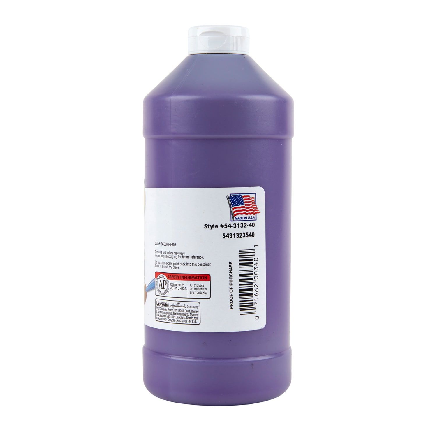 Crayola Artista II Washable Tempera Paint, 32 oz, Violet, Pack Of 3 - Image 4