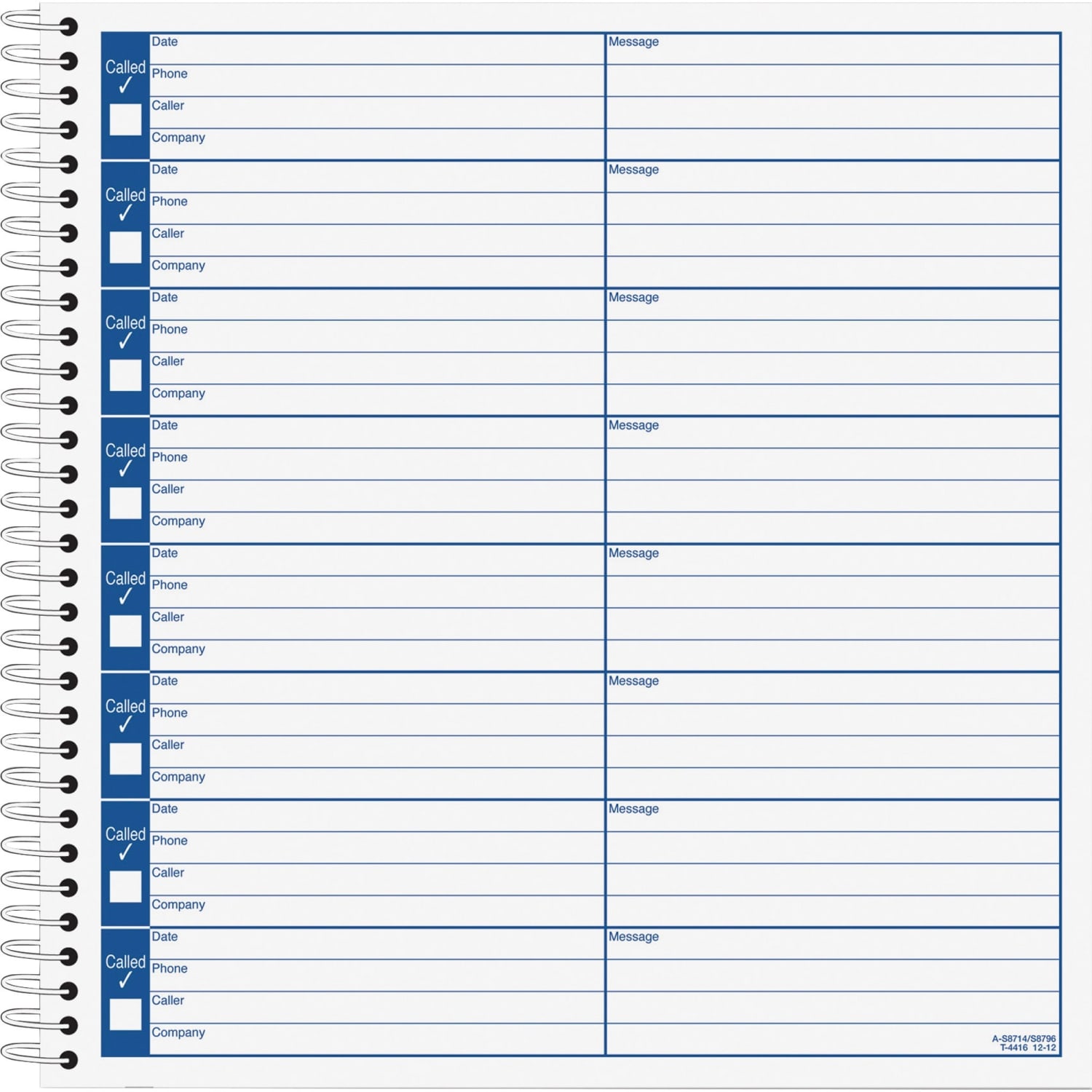 Adams Voicemail Log Books, 7 1/2in x 8 1/2in, 120 Pages, White/Canary Yellow, Pack Of 2 - Image 3
