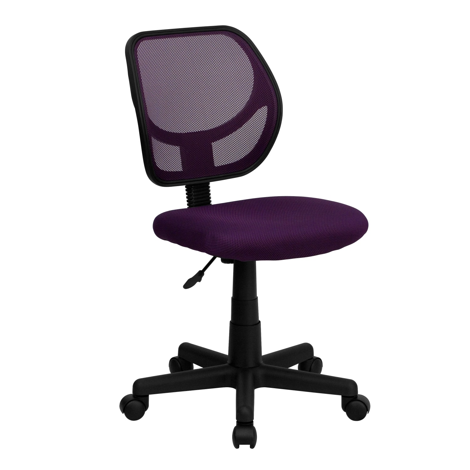 Flash Furniture Mesh Low-Back Swivel Chair, Purple/Black - Image 3