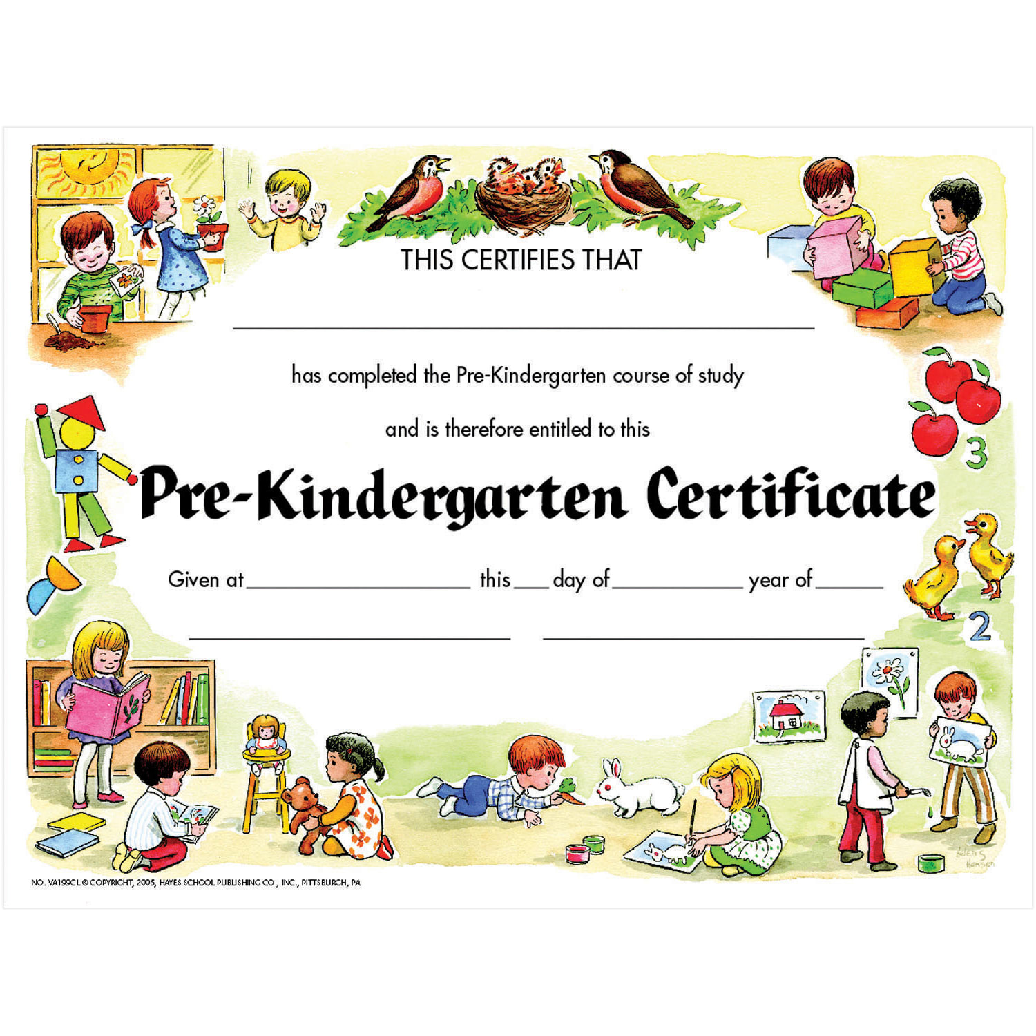 Hayes Publishing Pre-Kindergarten Certificate, 30 Per Pack, Set Of 6 Packs - Image 3