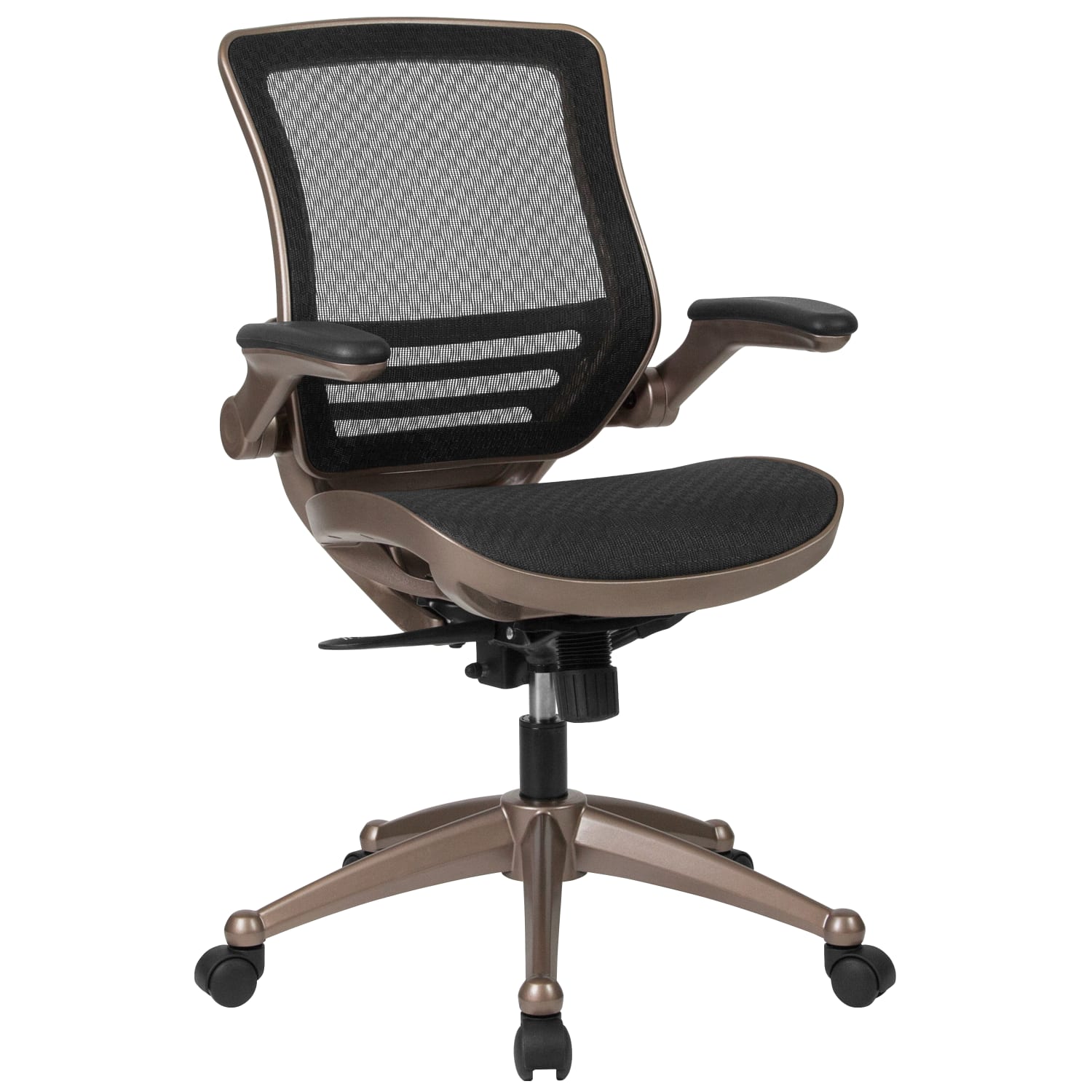 Flash Furniture Mesh Mid Back Executive Office Chair BlackGold PopularChairscom