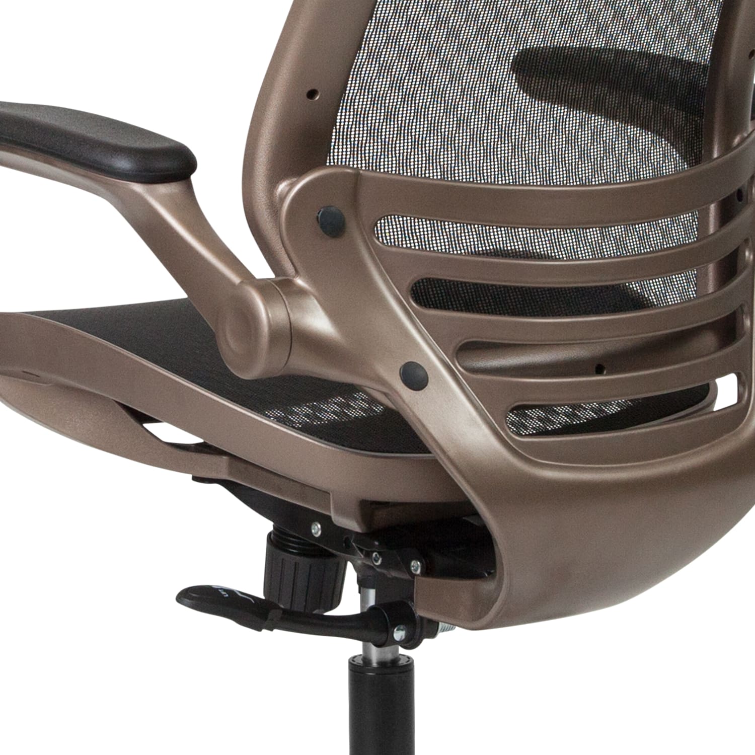 Flash Furniture Mesh Mid Back Executive Office Chair BlackGold PopularChairscom