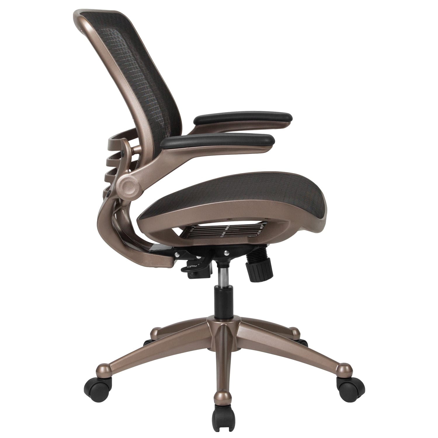 Flash Furniture Mesh Mid Back Executive Office Chair BlackGold PopularChairscom