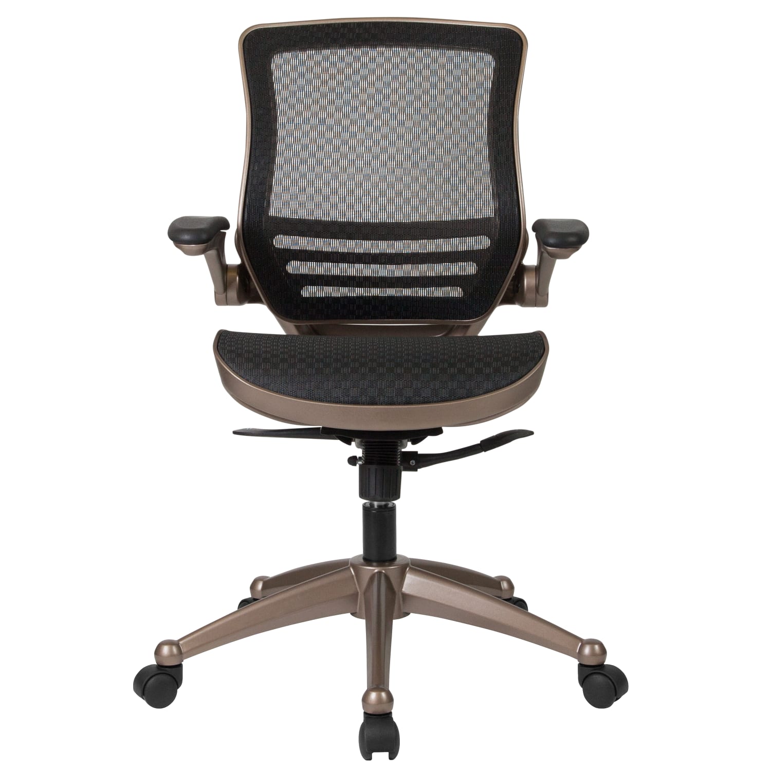 Flash Furniture Mesh Mid Back Executive Office Chair BlackGold PopularChairscom