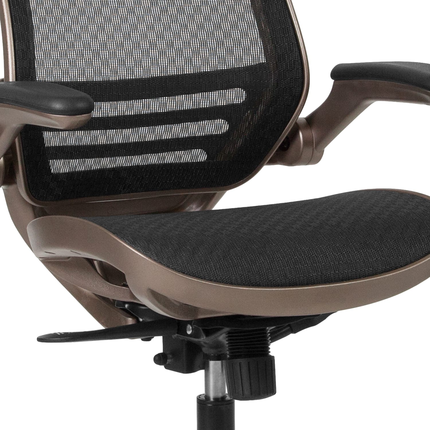 Flash Furniture Mesh Mid Back Executive Office Chair BlackGold PopularChairscom