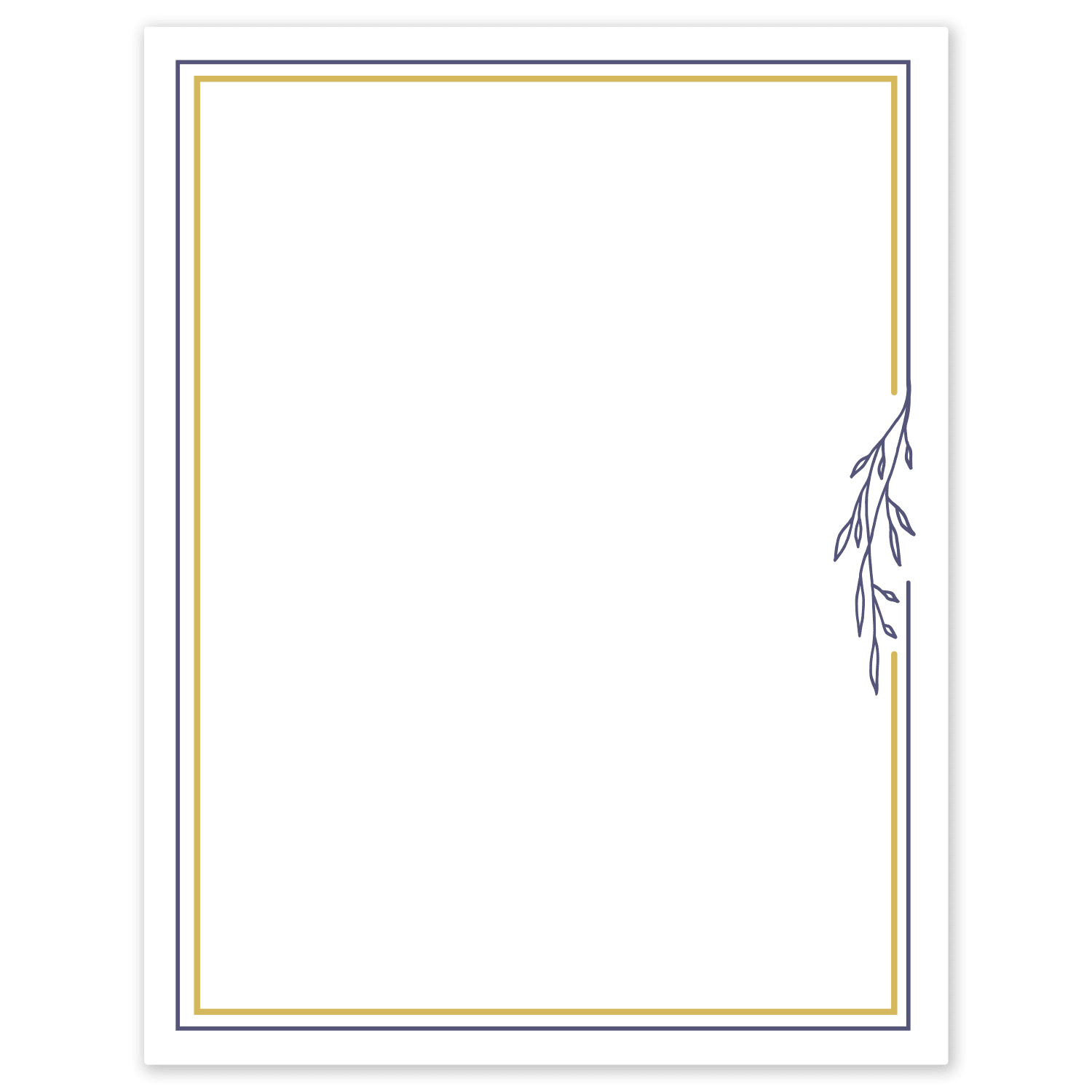 Avery Printable Cards, 8-1/2in x 11in, Matte White With Floral Gold/Navy Border, Pack Of 10 - Image 3