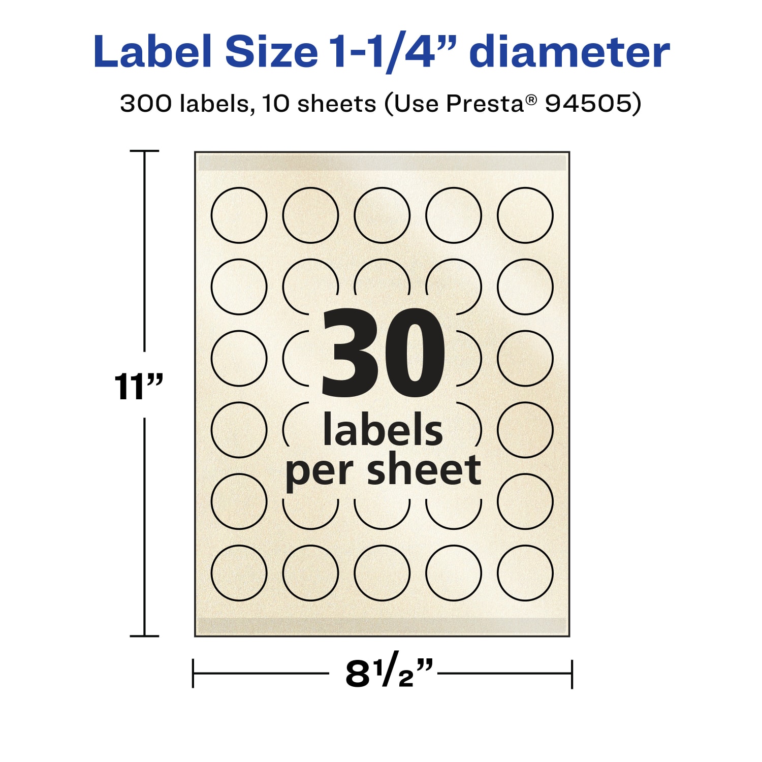 Avery Pearlized Permanent Labels With Sure Feed, 94505-PIP10, Round, 1-1/4in Diameter, Ivory, Pack Of 300 Labels - Image 6