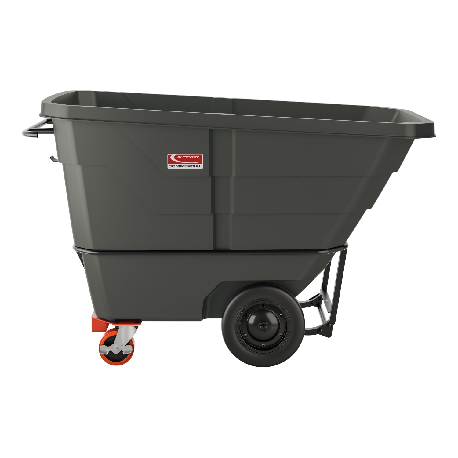 Suncast Commercial Tilt Truck, Heavy Duty, 1 Cu Yd., 45-1/8inH x 33-7/8inW x 70inD, Black - Image 5
