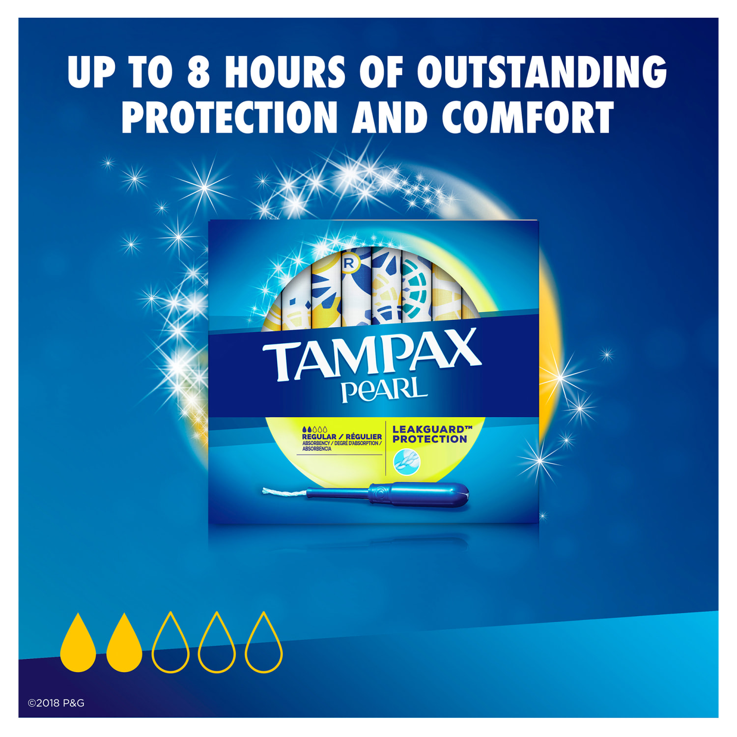 Tampax Pearl Regular Absorbency Tampons, Pack of 96 - Image 3