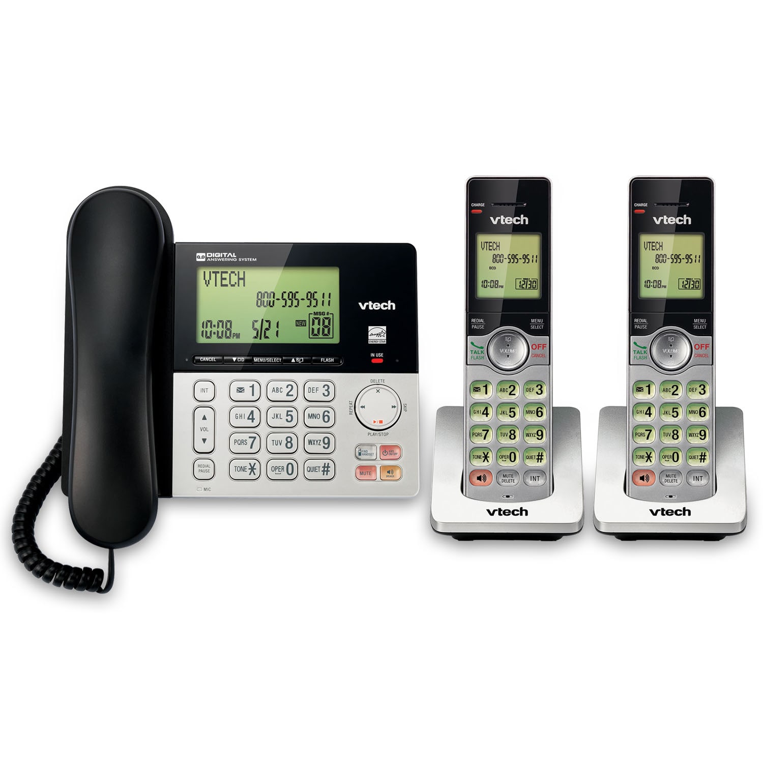 VTech CS6949-2 DECT 6.0 Expandable Cordless Phone With Digital Answering System - Image 3