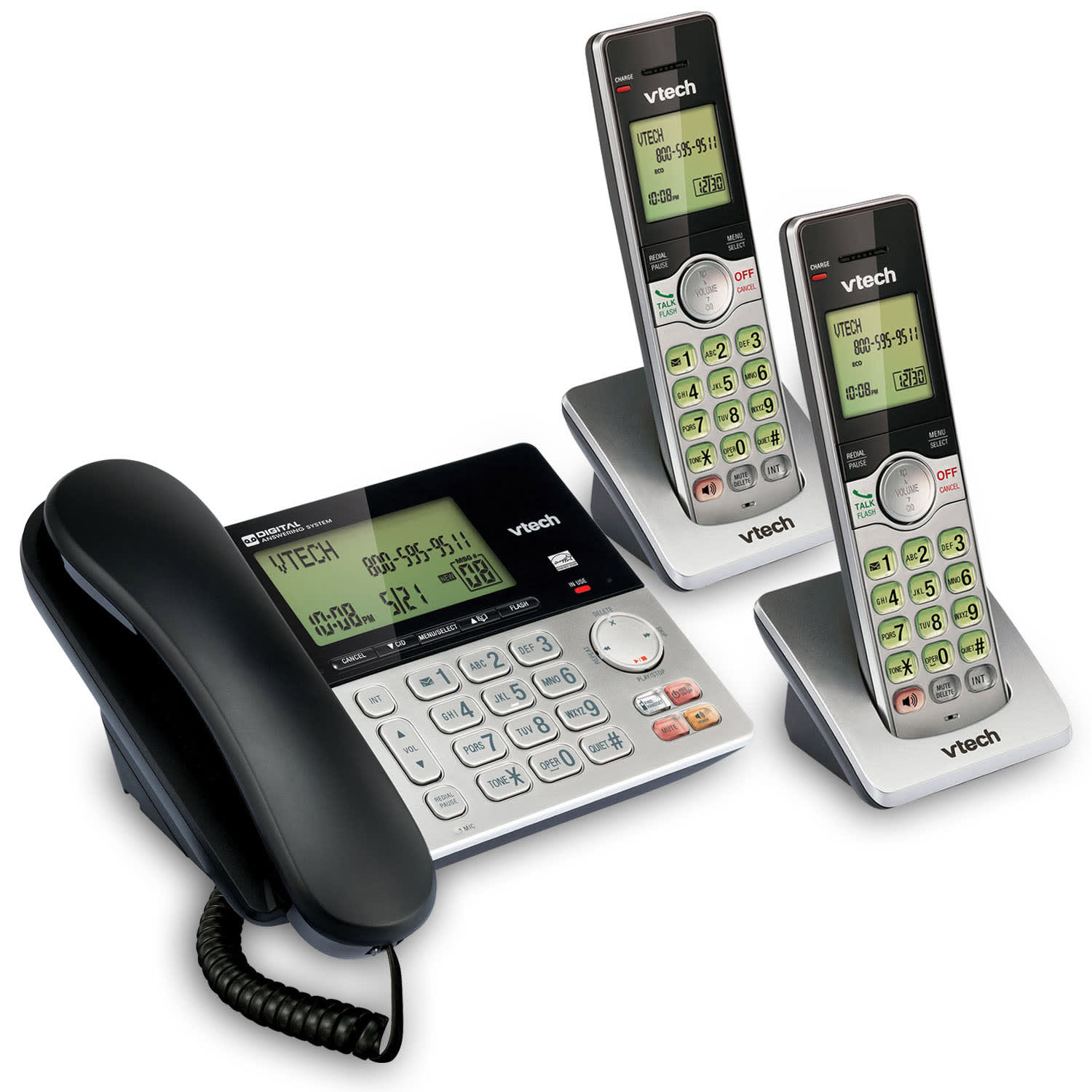 VTech CS6949-2 DECT 6.0 Expandable Cordless Phone With Digital Answering System - Image 3