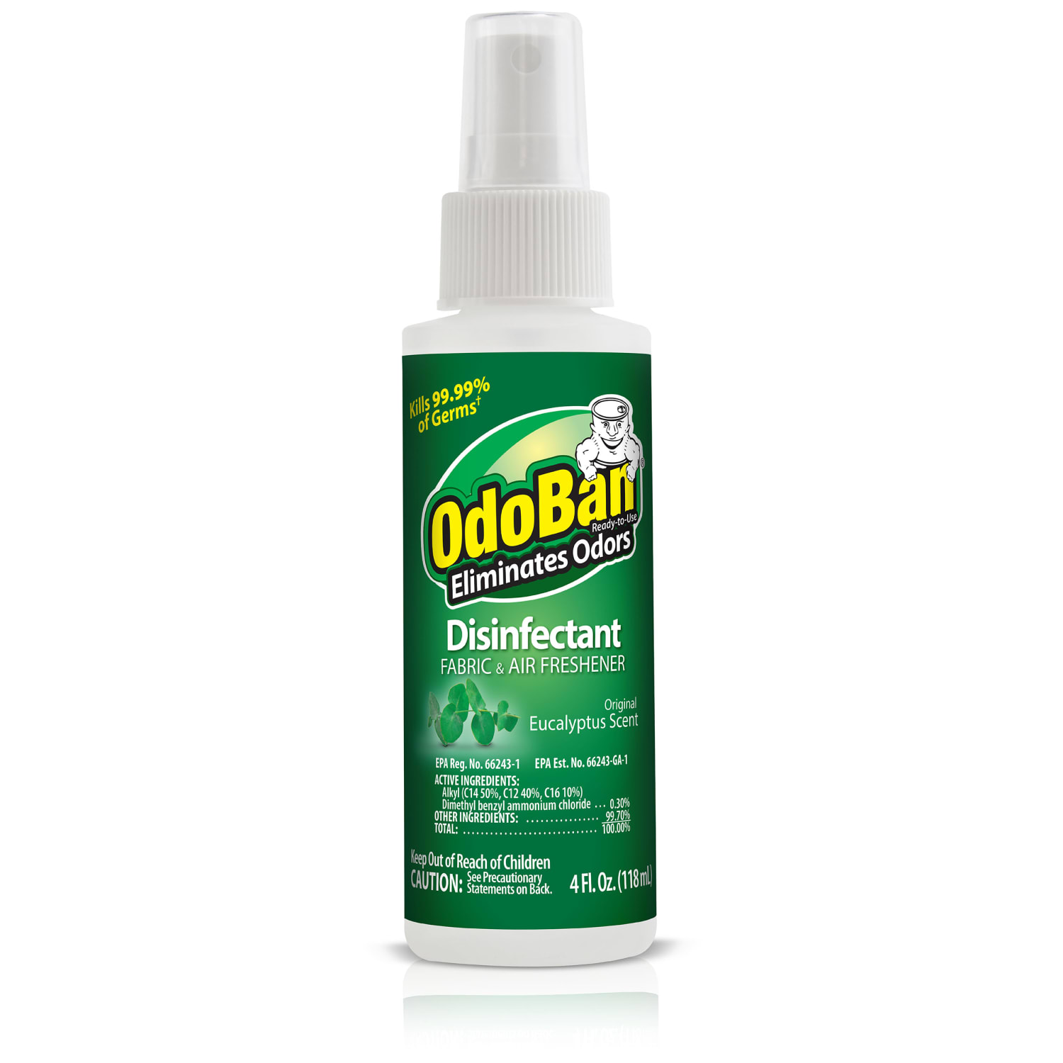 OdoBan Odor Eliminator Disinfectant Spray, Eucalyptus, 4 Oz, Pack Of 12 Bottles - Image 3
