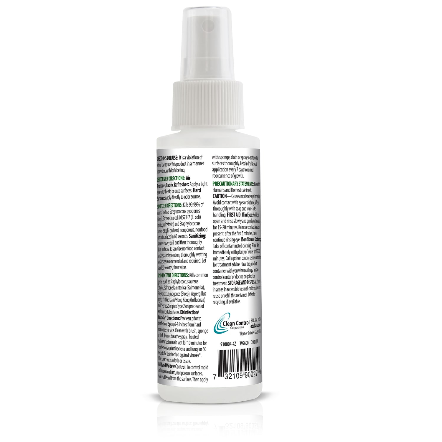 OdoBan Odor Eliminator Disinfectant Spray, Eucalyptus, 4 Oz, Pack Of 12 Bottles - Image 4