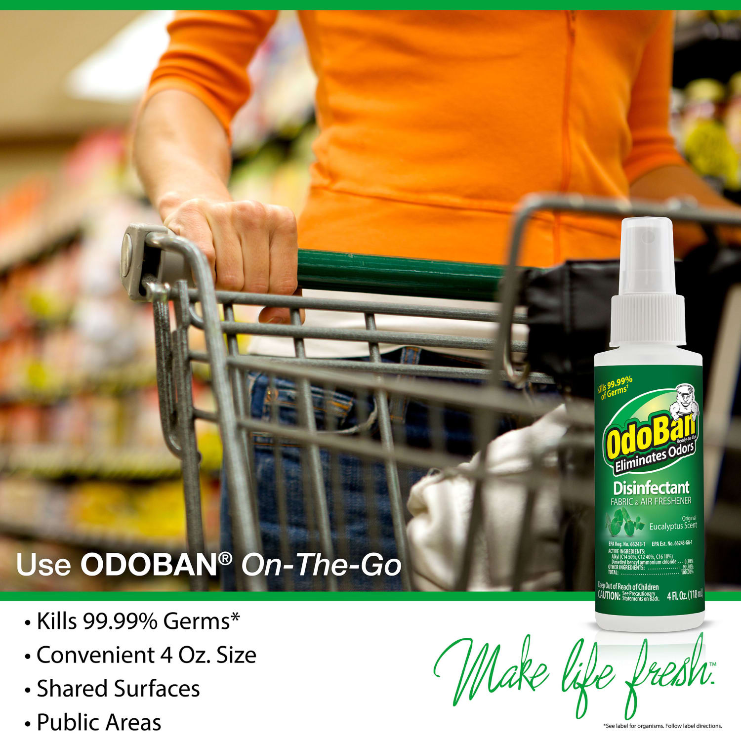 OdoBan Odor Eliminator Disinfectant Spray, Eucalyptus, 4 Oz, Pack Of 12 Bottles - Image 5
