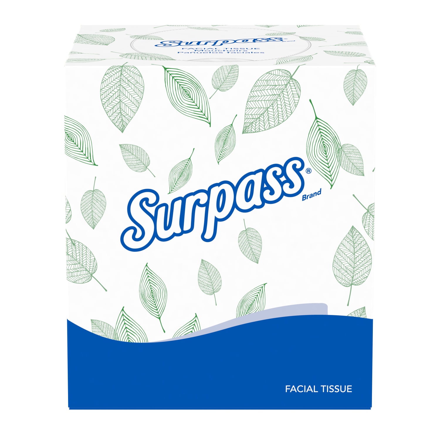 Surpass Facial Tissue, Unscented, 2-Ply, Upright Facial Tissue Cube Boxes for Business; 90 Sheets Per Box, Case of 36 Boxes - Image 3