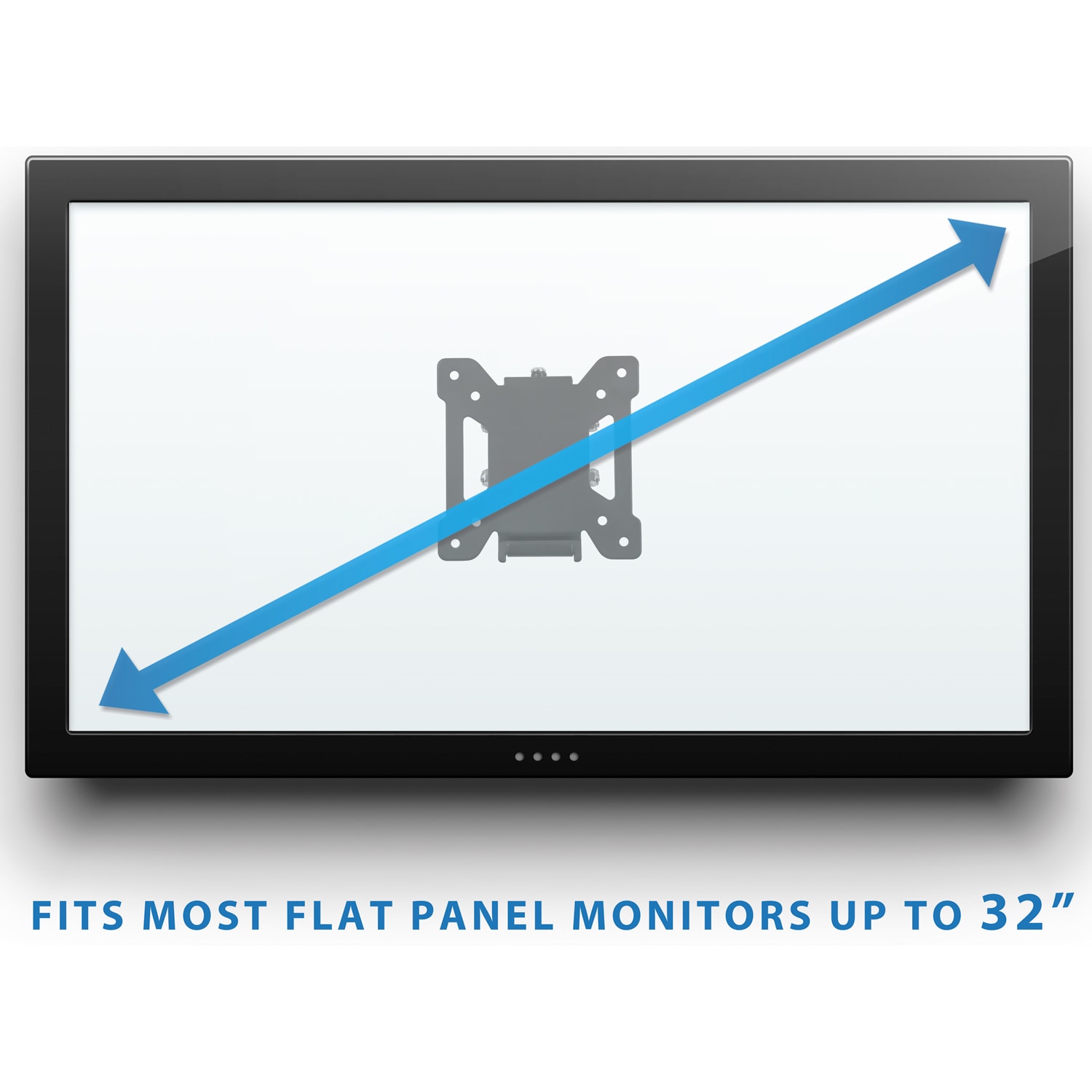 Mount-It! Tilting TV Wall Mount For Screens 13 - 27in, 4-3/4inH x 4-3/4inW x 1-7/16inD, Black - Image 4
