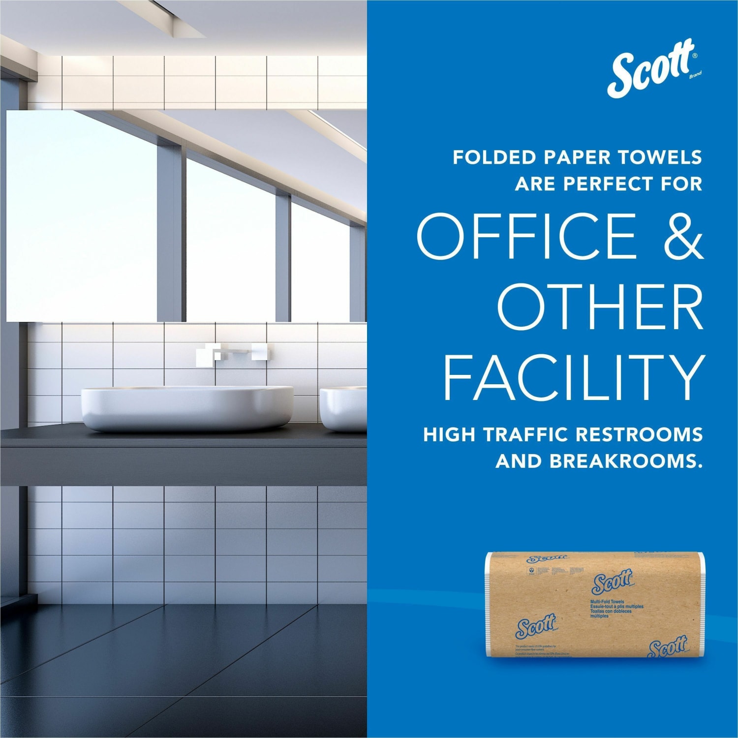 Scott Multifold Paper Towels with Absorbency Pockets - Multifold - 9.25in Width x 9.40in Length - Soft Wheat - Fiber - 250 Per Pack - 12 / Carton - Image 5