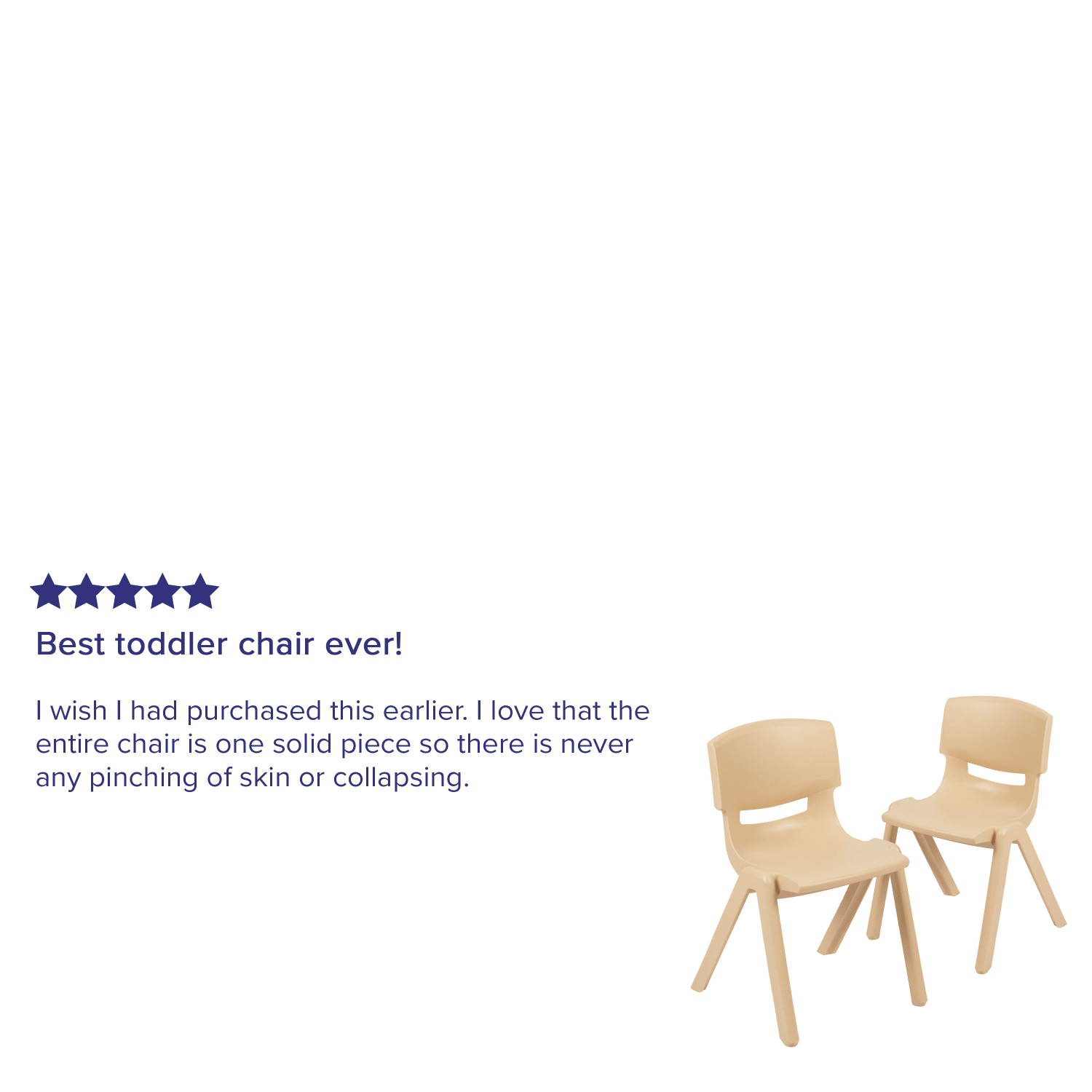 Flash Furniture Plastic Stackable School Chairs With 13 14in Seat Height Natural Set Of 2 Chairs PopularChairscom