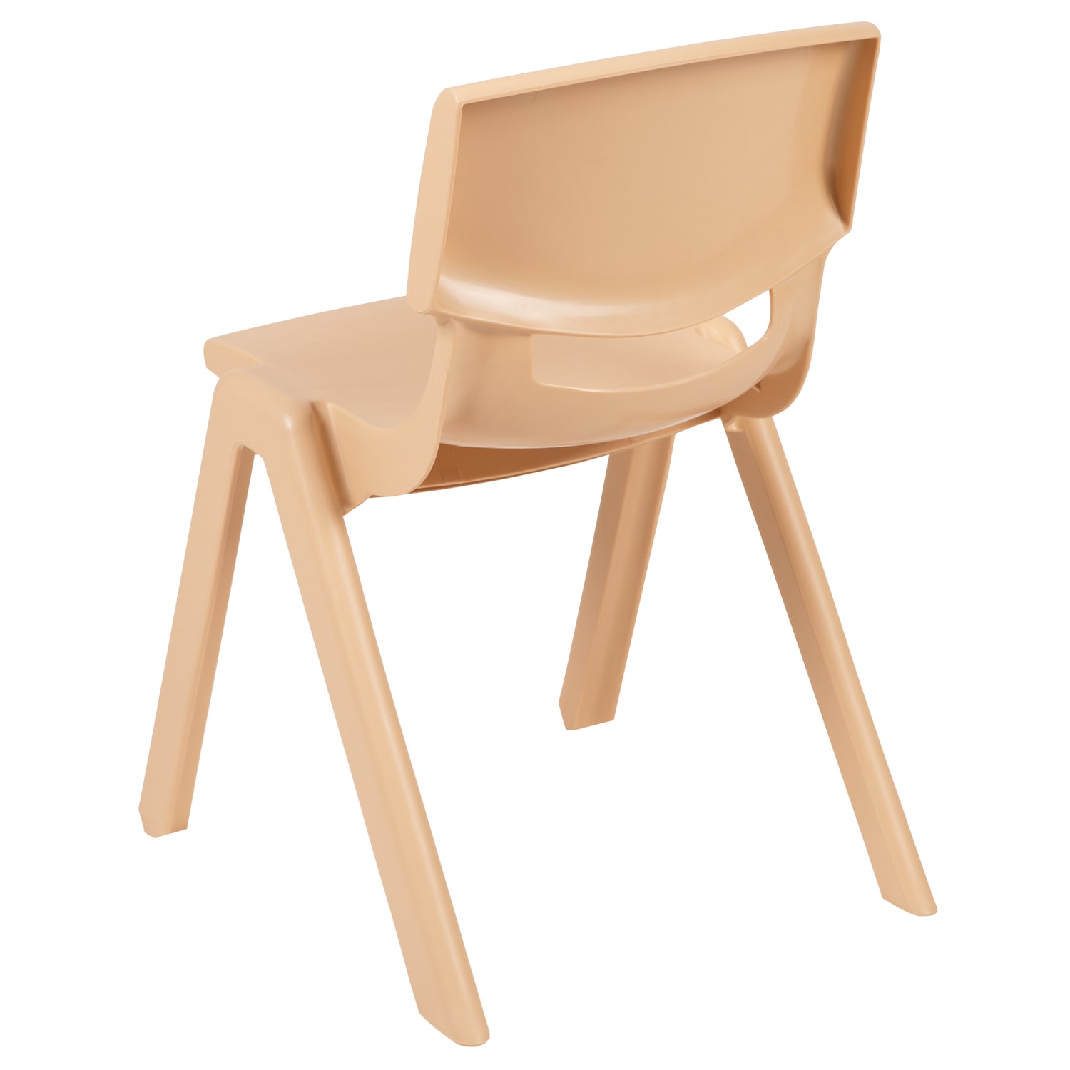 Flash Furniture Plastic Stackable School Chairs With 13 14in Seat Height Natural Set Of 2 Chairs PopularChairscom