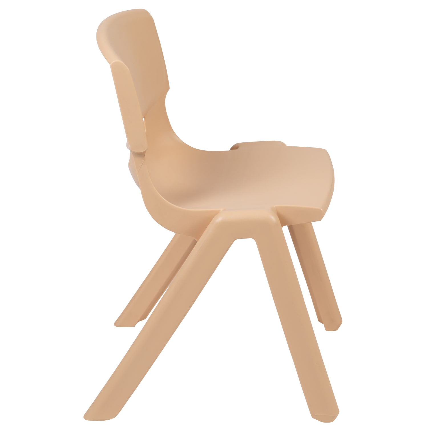 Flash Furniture Plastic Stackable School Chairs With 13 14in Seat Height Natural Set Of 2 Chairs PopularChairscom
